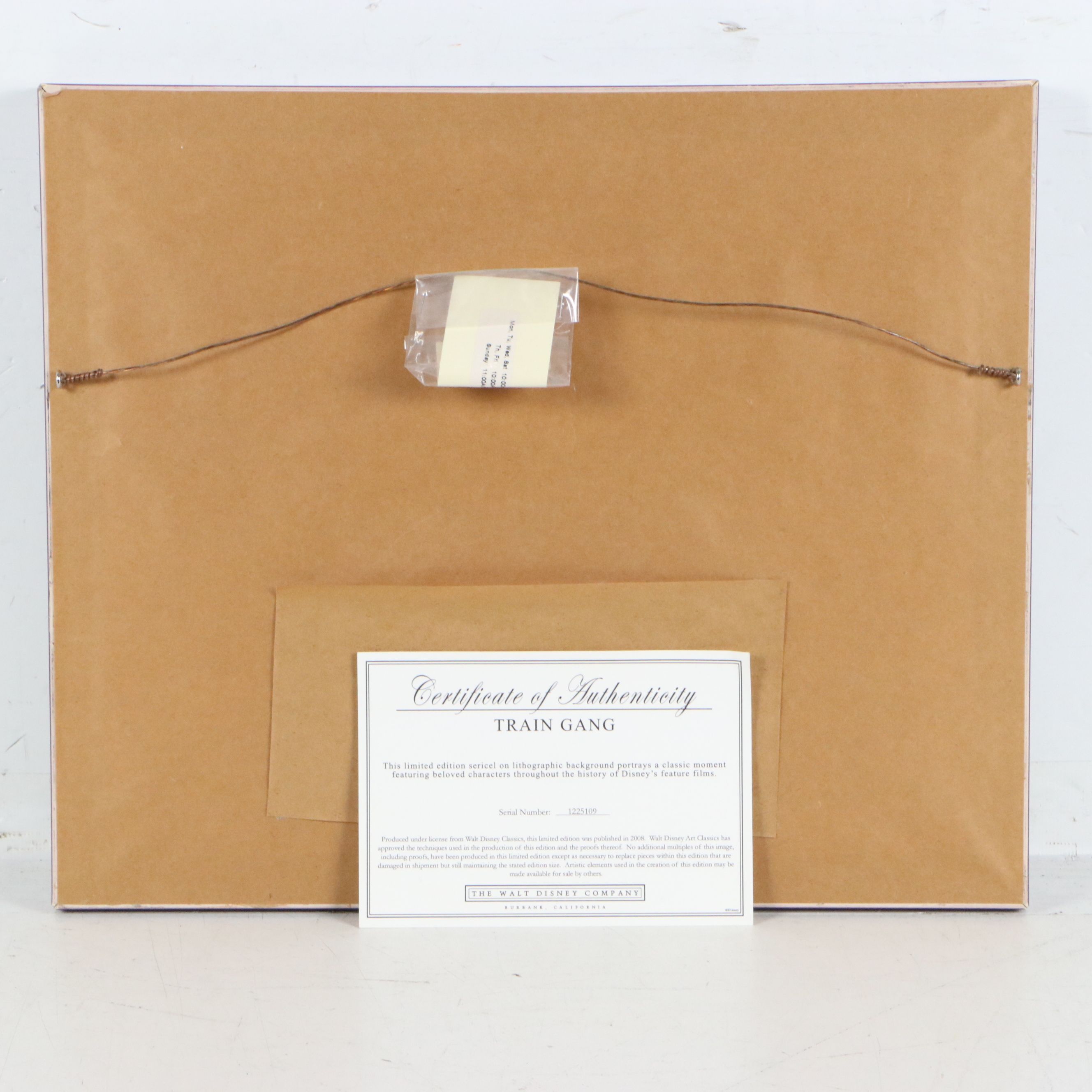 Disney Serigraph Cel "Train Gang," 2008