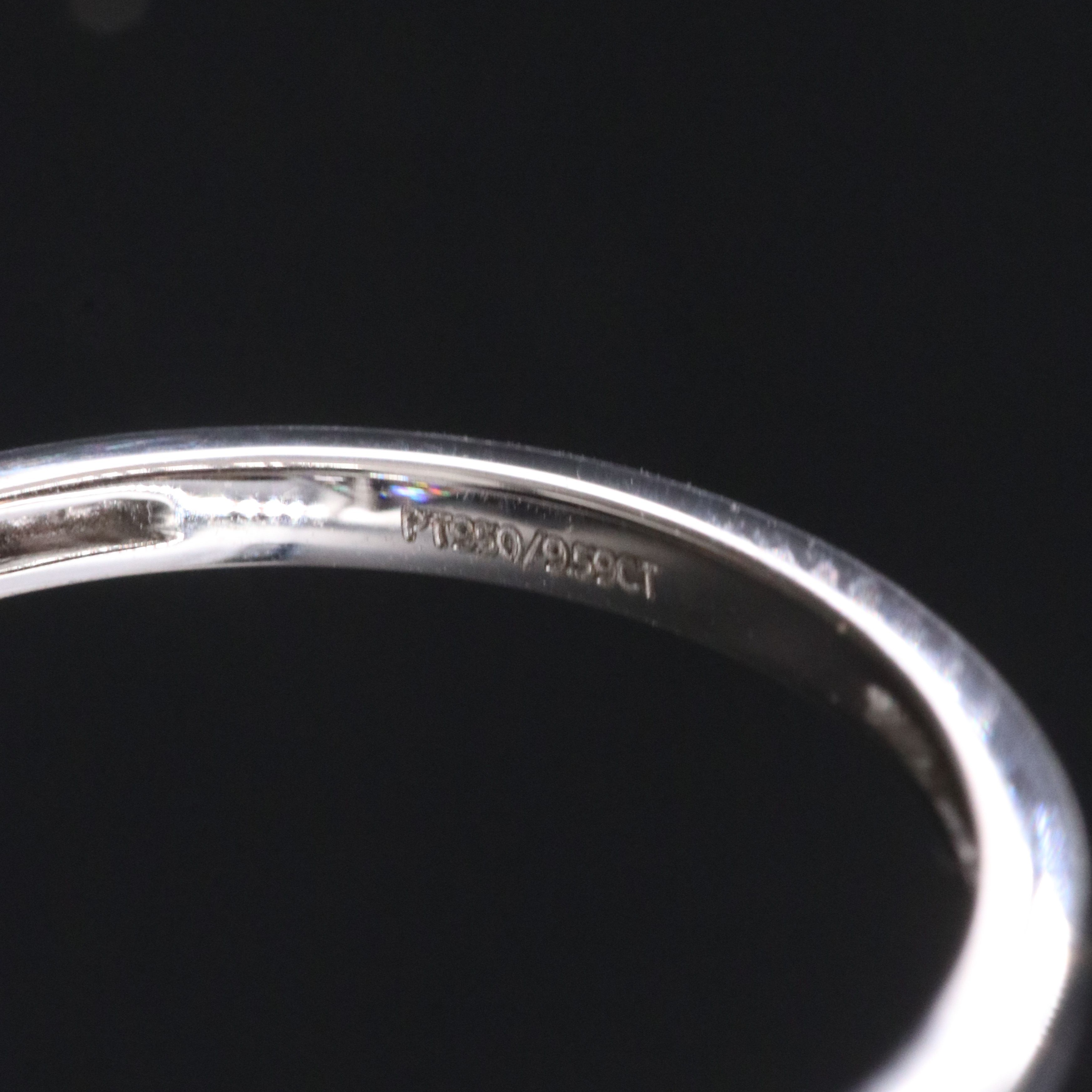 Platinum 9.59 CT Lab Grown Fancy Intense Pink Diamond Ring with IGI Report