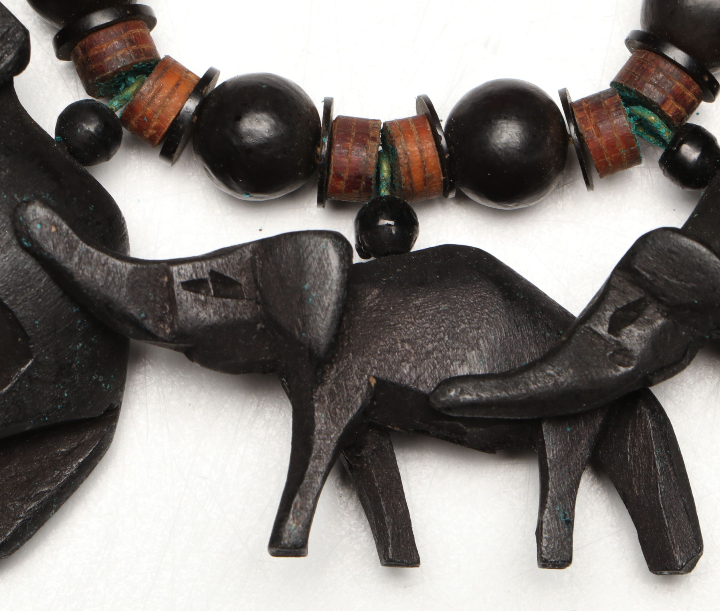 Ghanaian Wood Pitcher and More Calabash Gourd Vessels, Jewelry