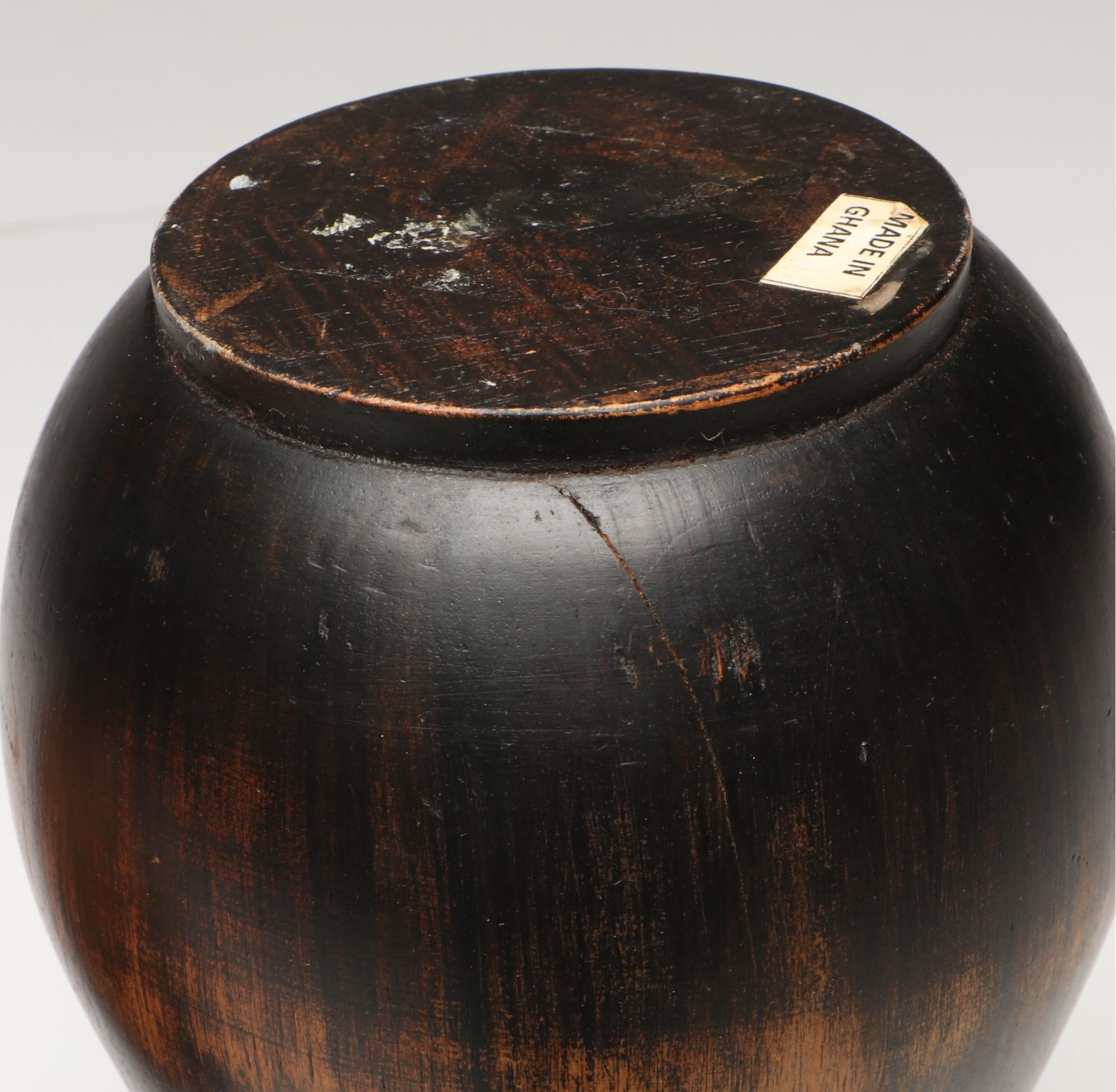 Ghanaian Wood Pitcher and More Calabash Gourd Vessels, Jewelry