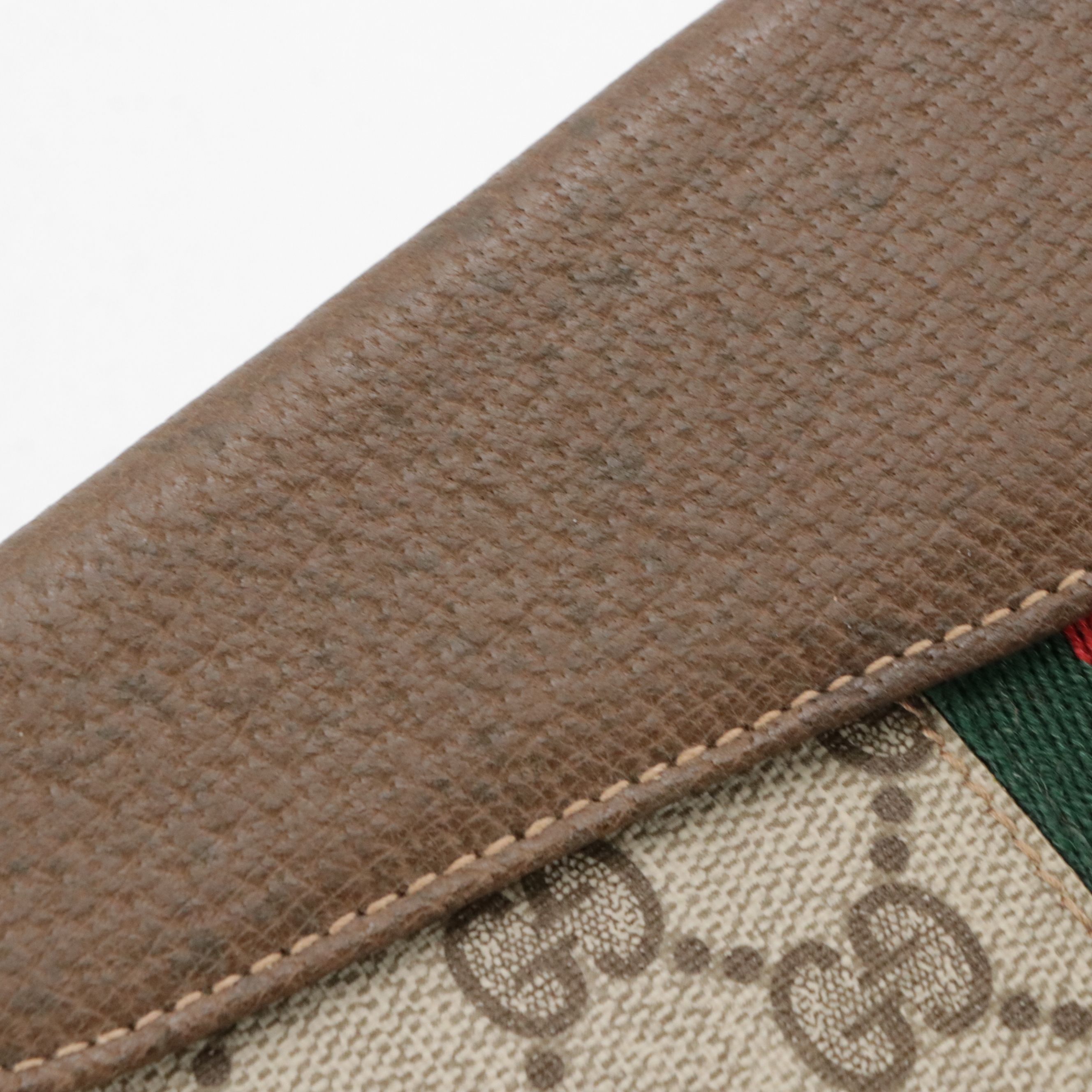 Gucci Accessory Collection Web Stripe Wallet in GG Supreme Canvas with Box