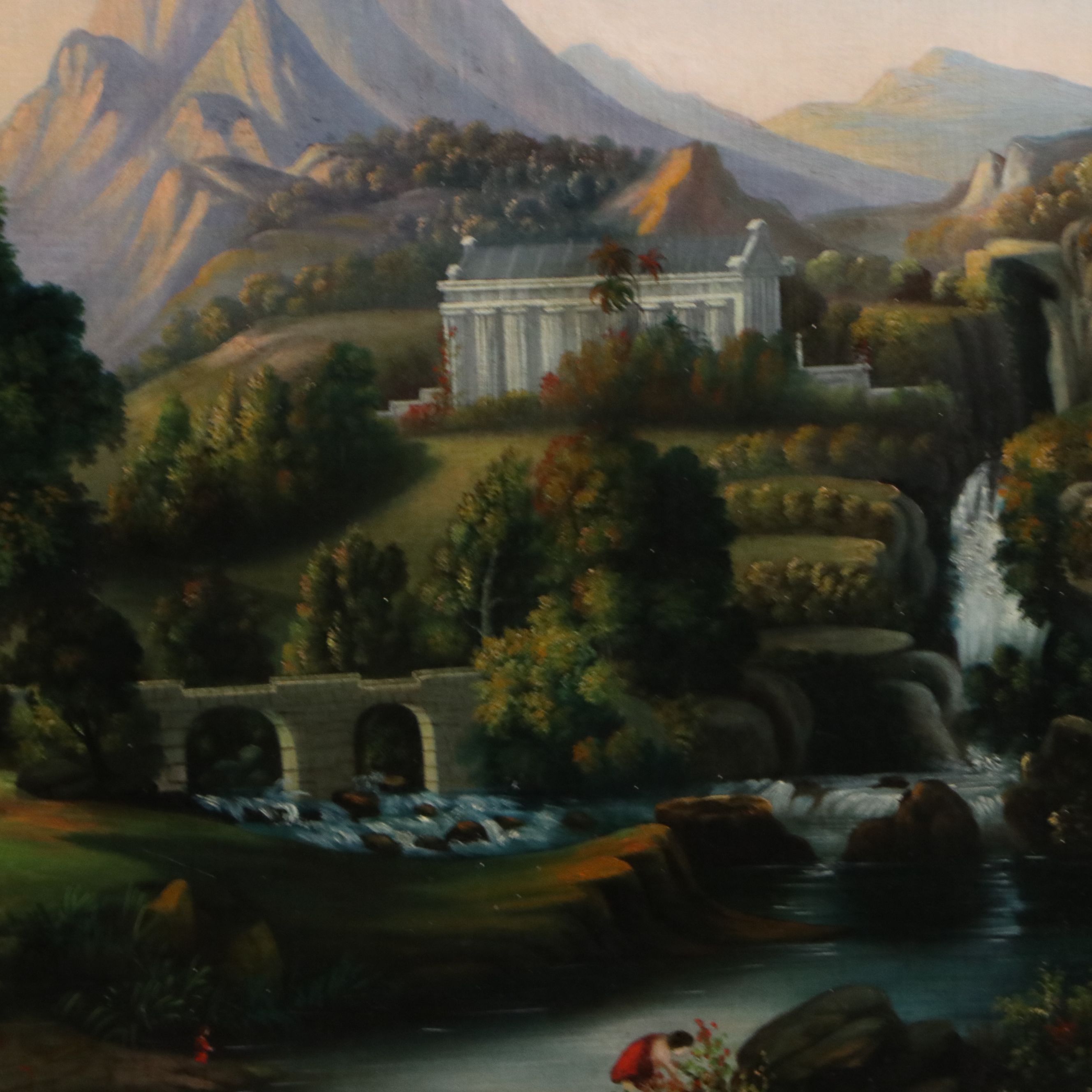 After Thomas Cole Oil Painting "Dream of Arcadia", Late 19th Century