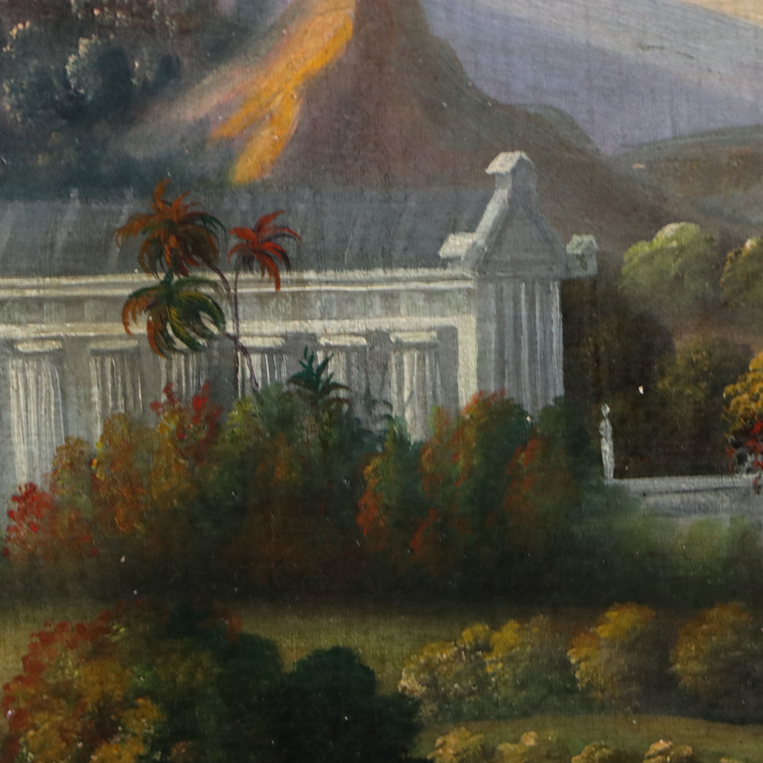 After Thomas Cole Oil Painting "Dream of Arcadia", Late 19th Century