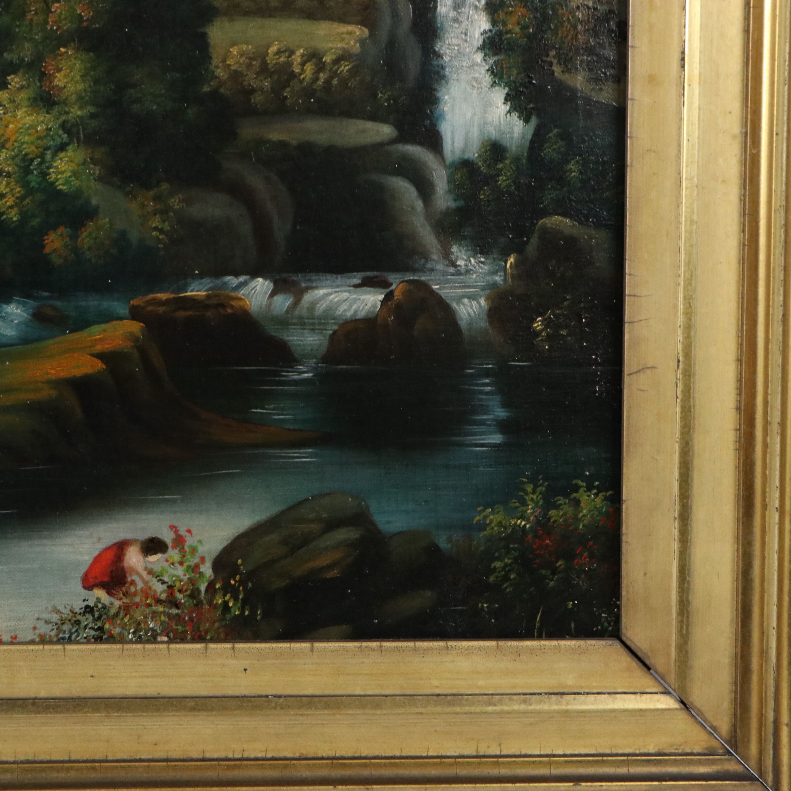 After Thomas Cole Oil Painting "Dream of Arcadia", Late 19th Century