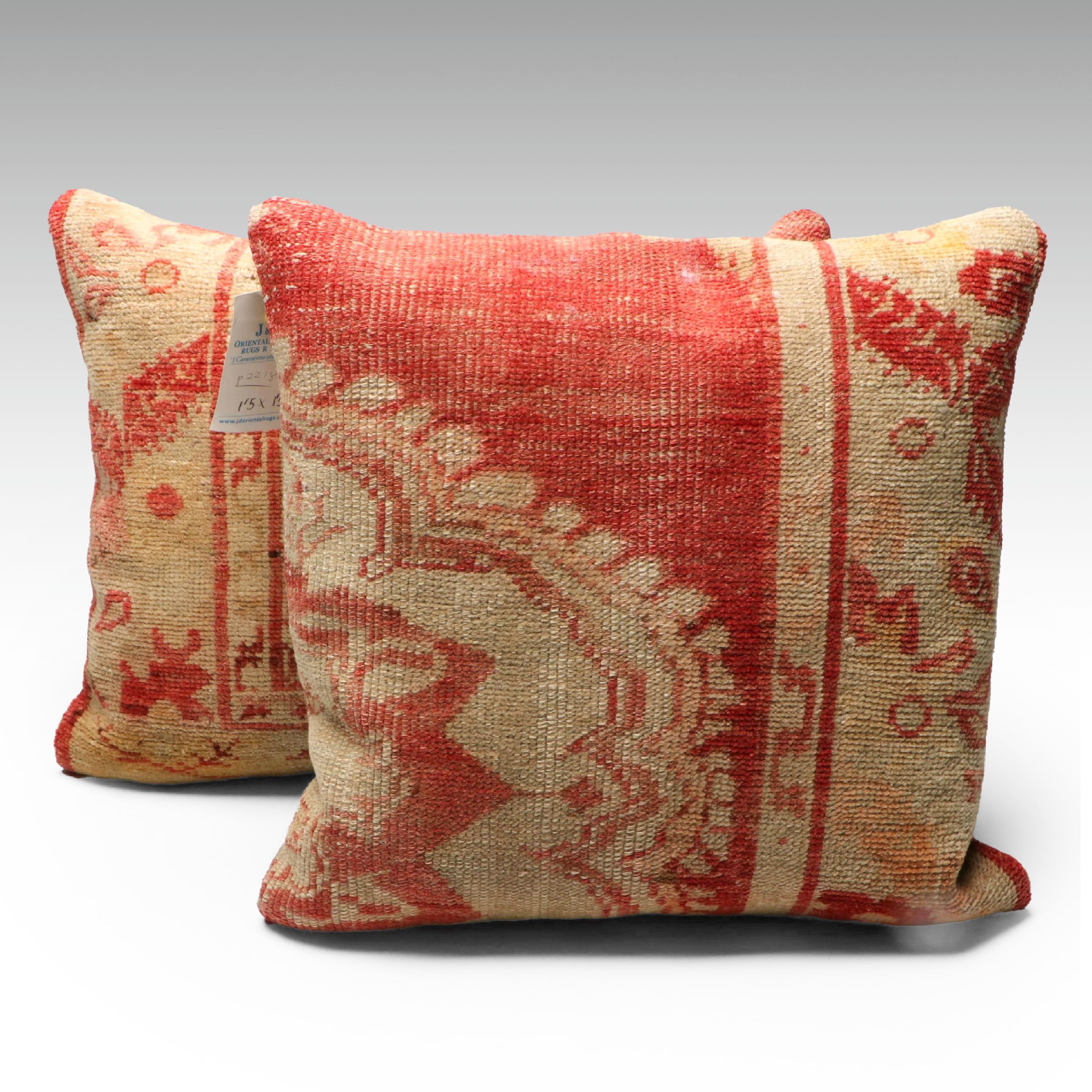J & D Oriental Rugs Woven Turkish Throw Pillows