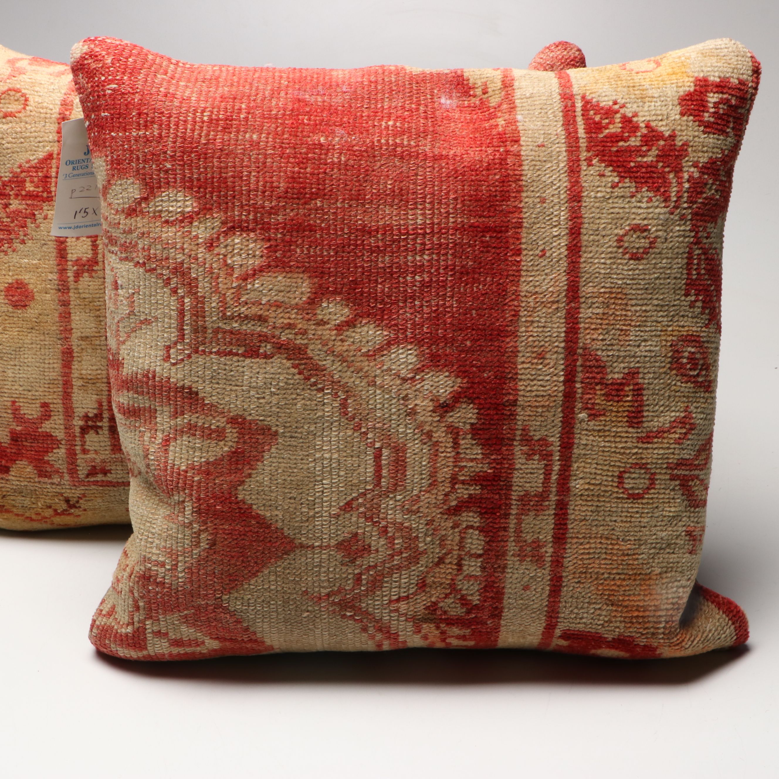 J & D Oriental Rugs Woven Turkish Throw Pillows