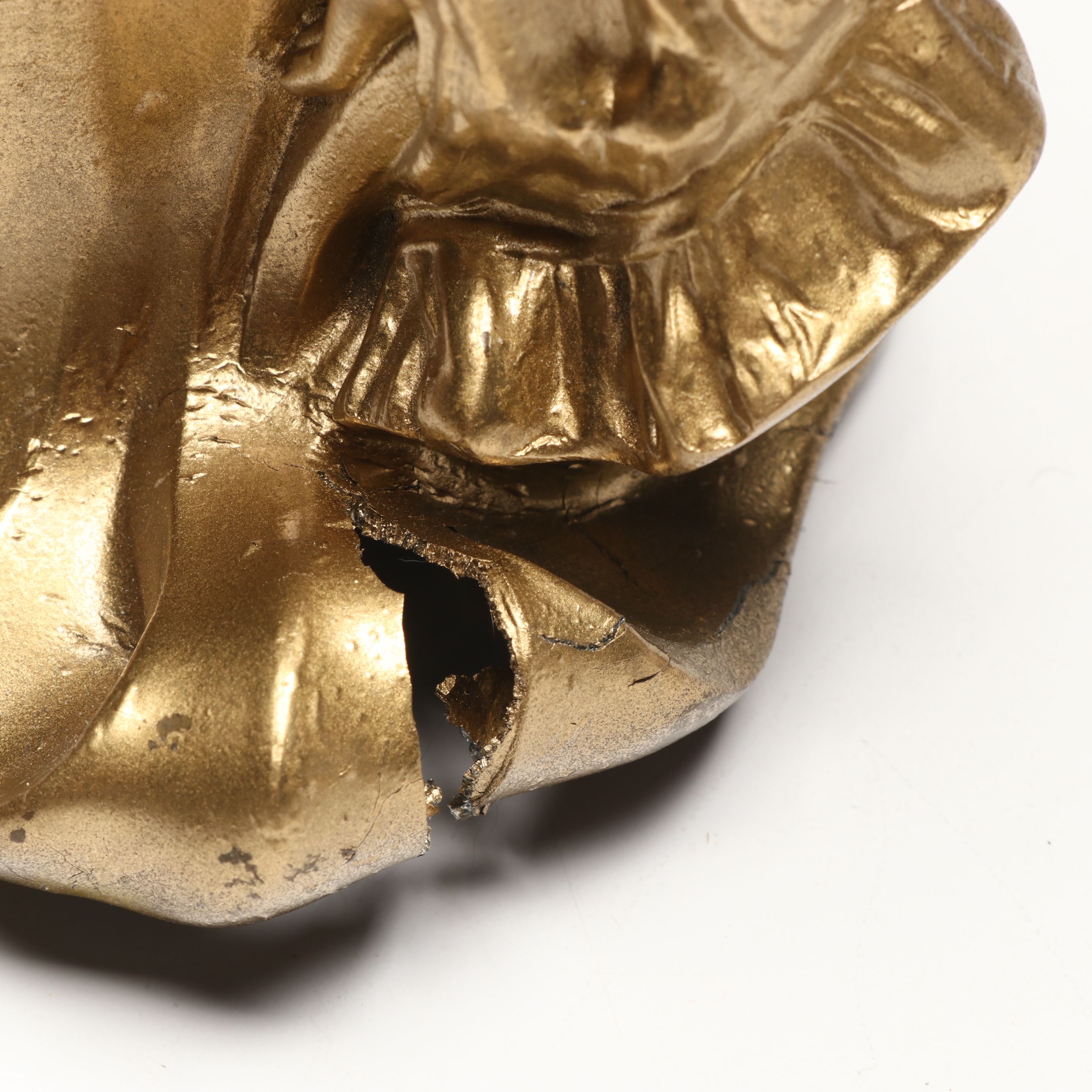 Junghans J. Art Nouveau Style Gold Finish Metal Mantle Clock