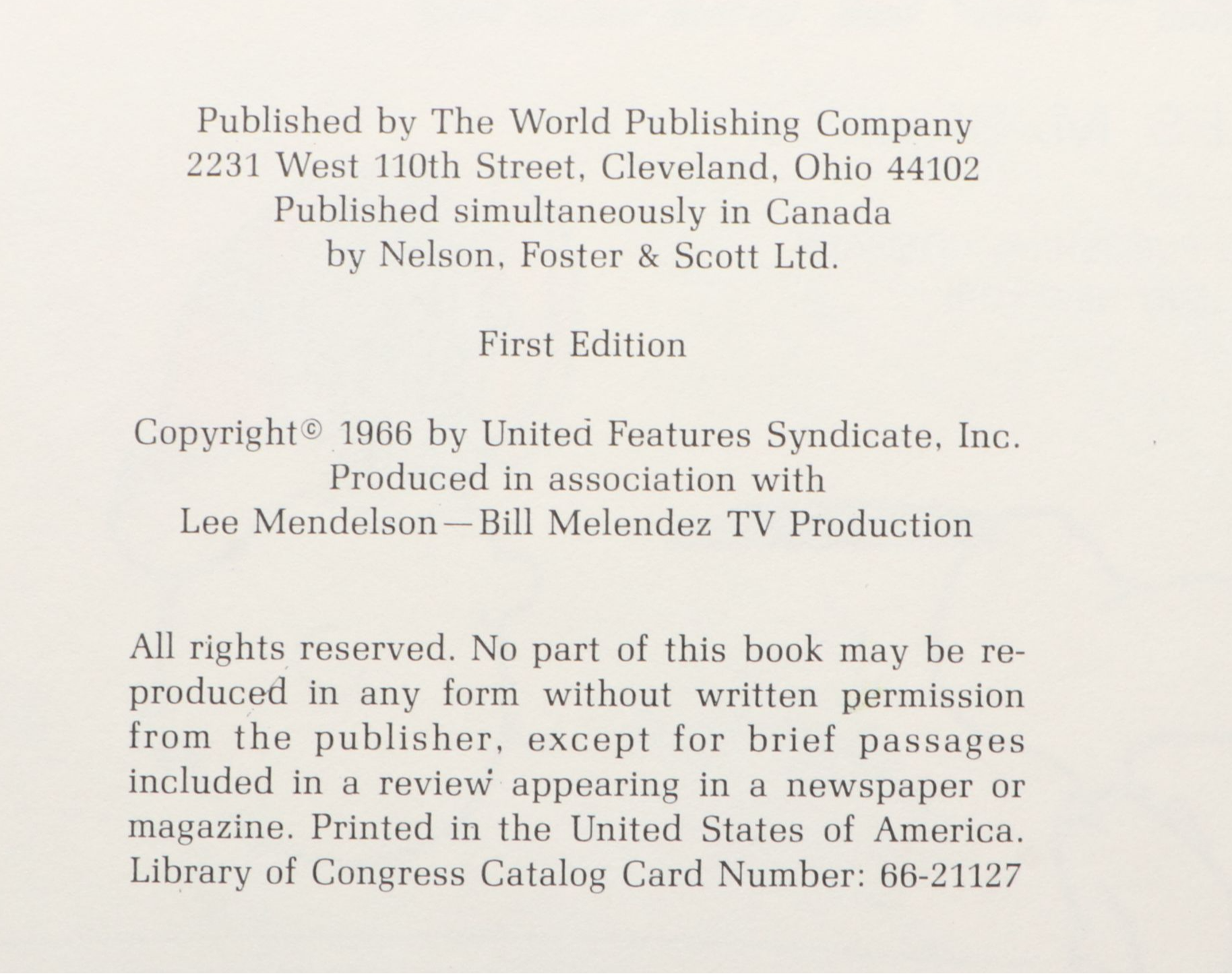 First Edition "Charlie Brown's All-Stars" by Charles M. Schulz, 1966