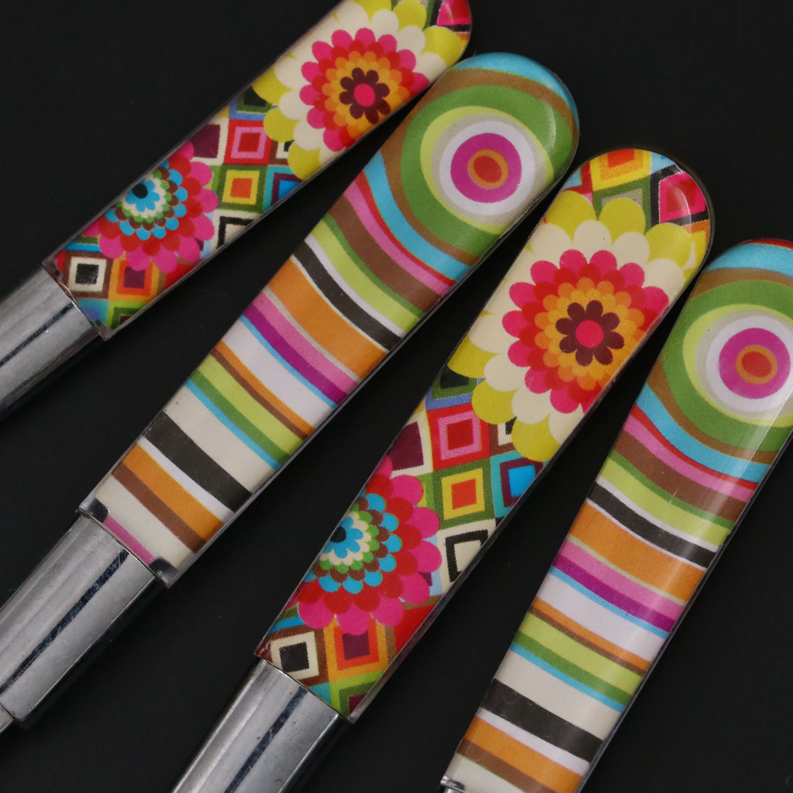 Colorful Retro Handled Stainless Steel Flatware