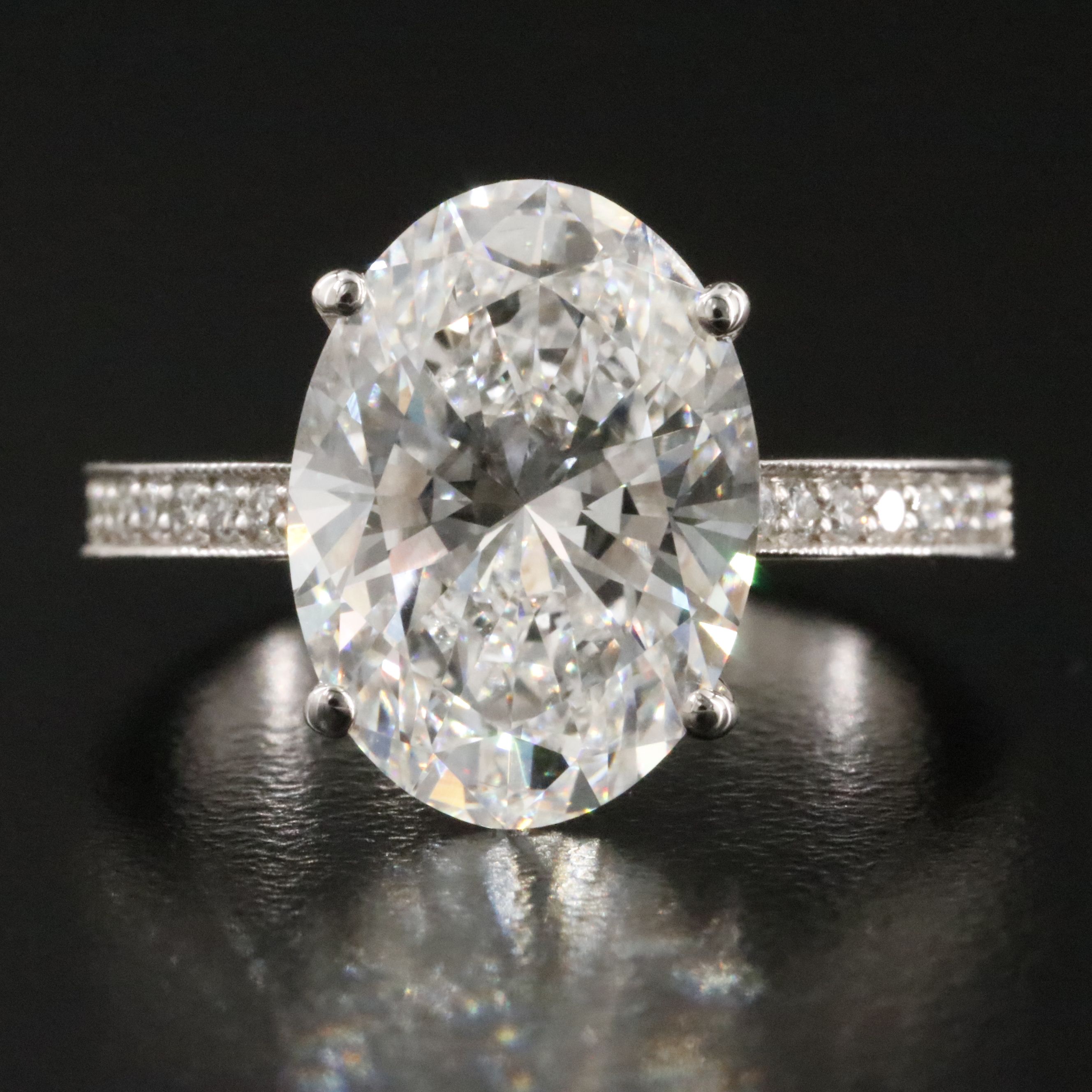 14K 5.22 CTW Lab Grown Diamond Ring with IGI Report