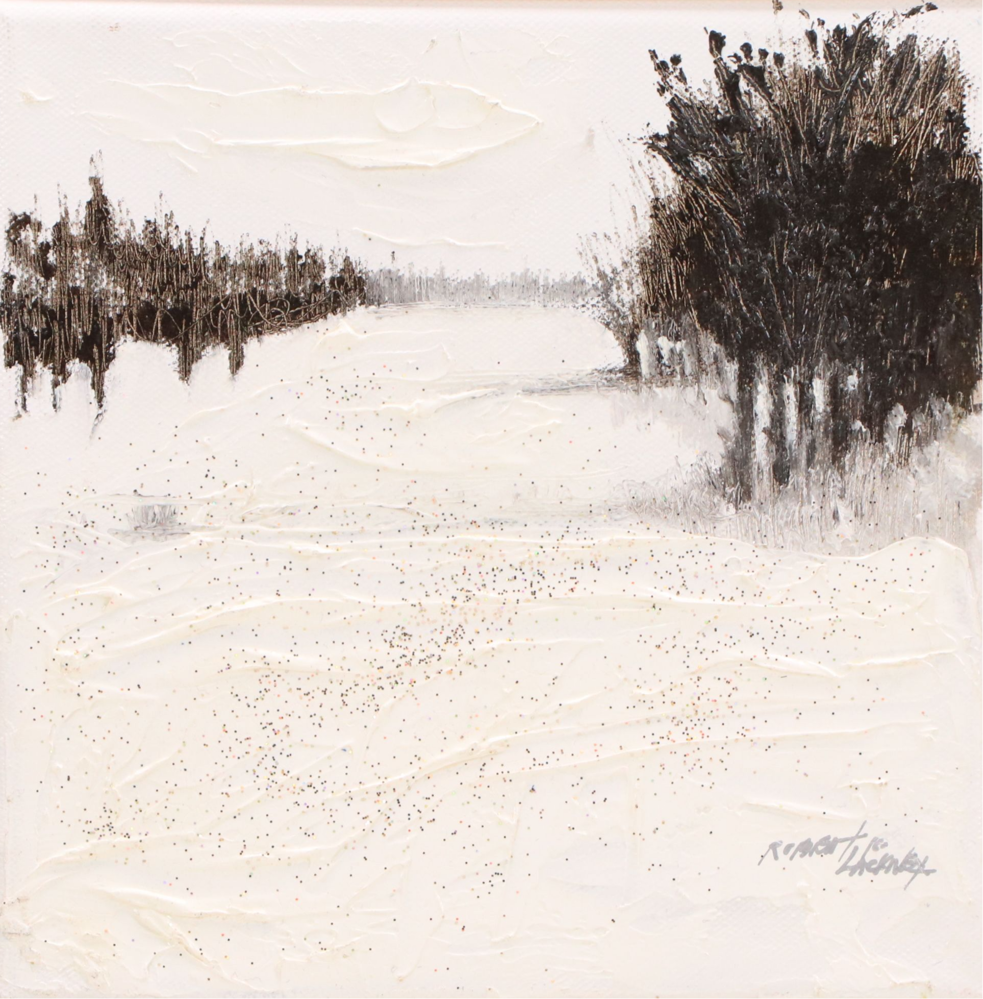 Robert Lackney Acrylic Painting "Winter"