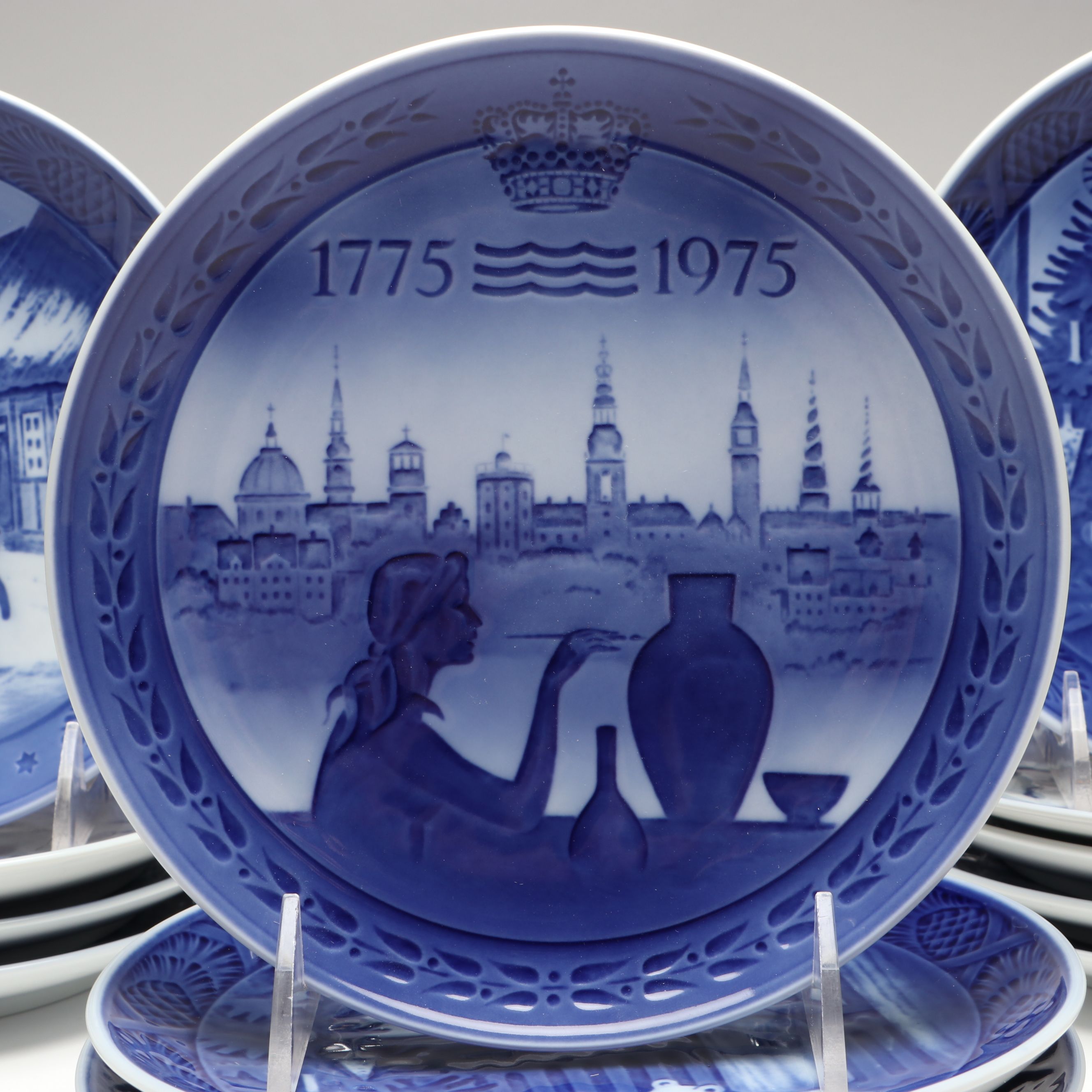 Royal Copenhagen Porcelain Collector Plates Featuring "Welcome Home"