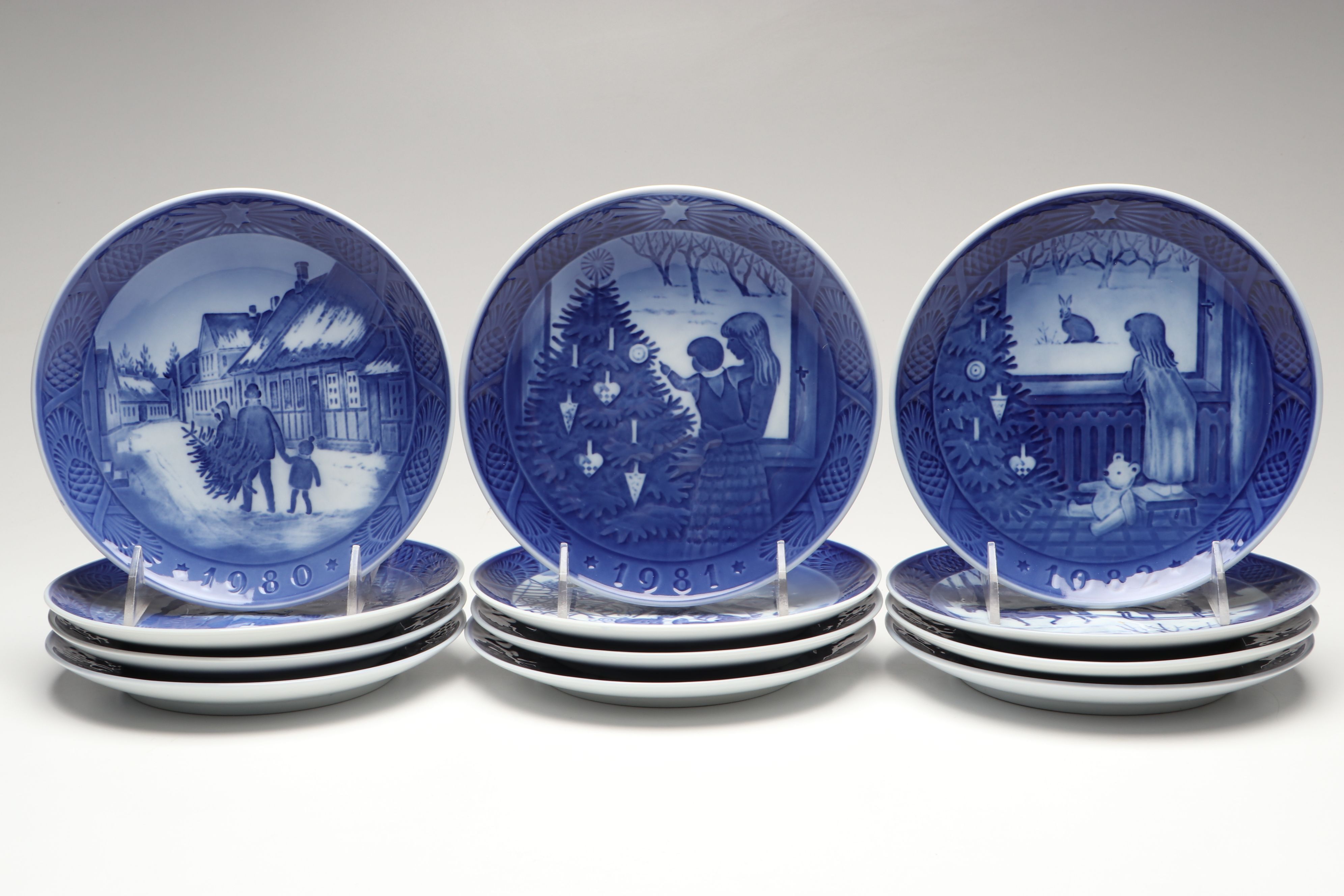 Royal Copenhagen Porcelain Collector Plates Featuring "Welcome Home"