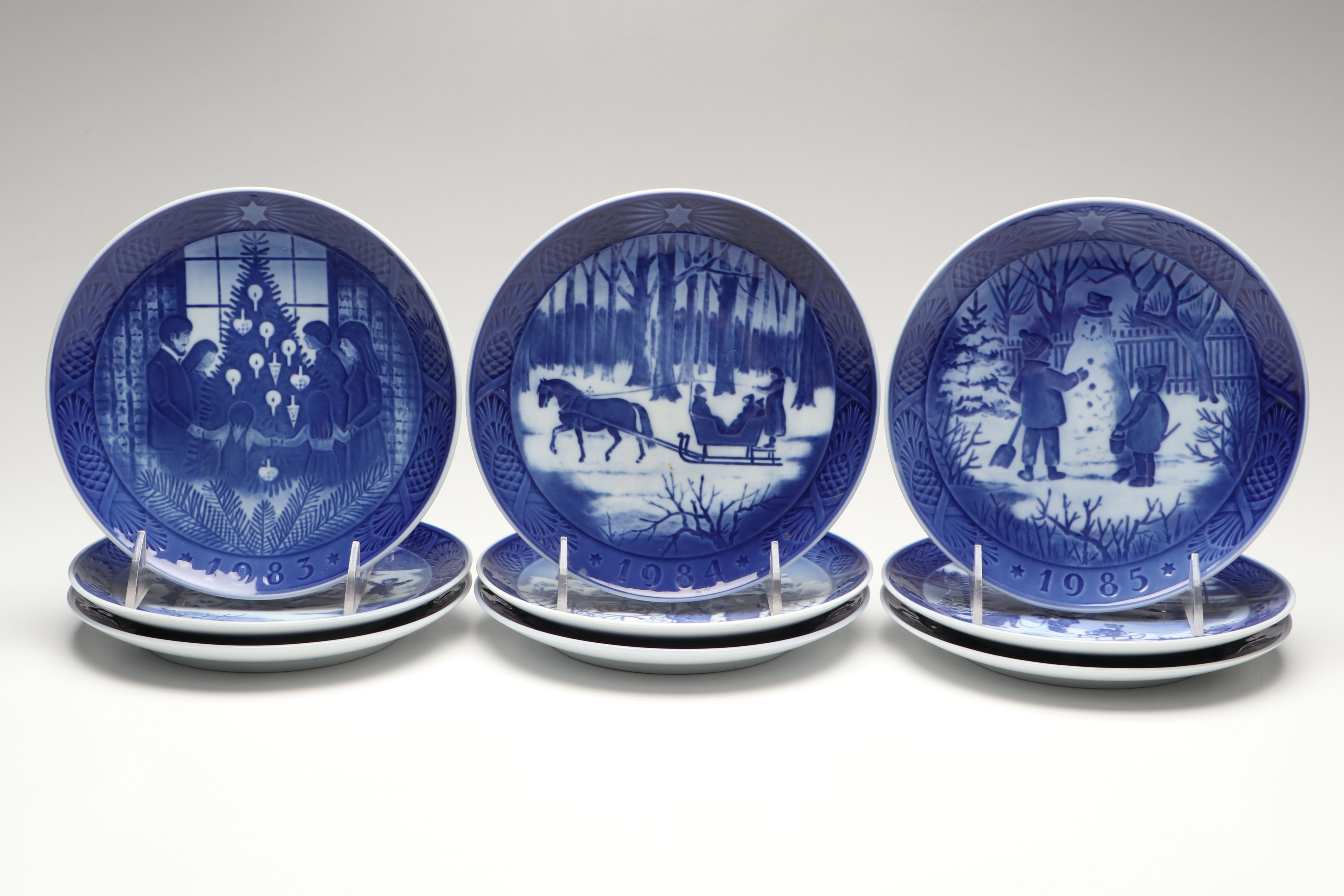 Royal Copenhagen Porcelain Collector Plates Featuring "Welcome Home"