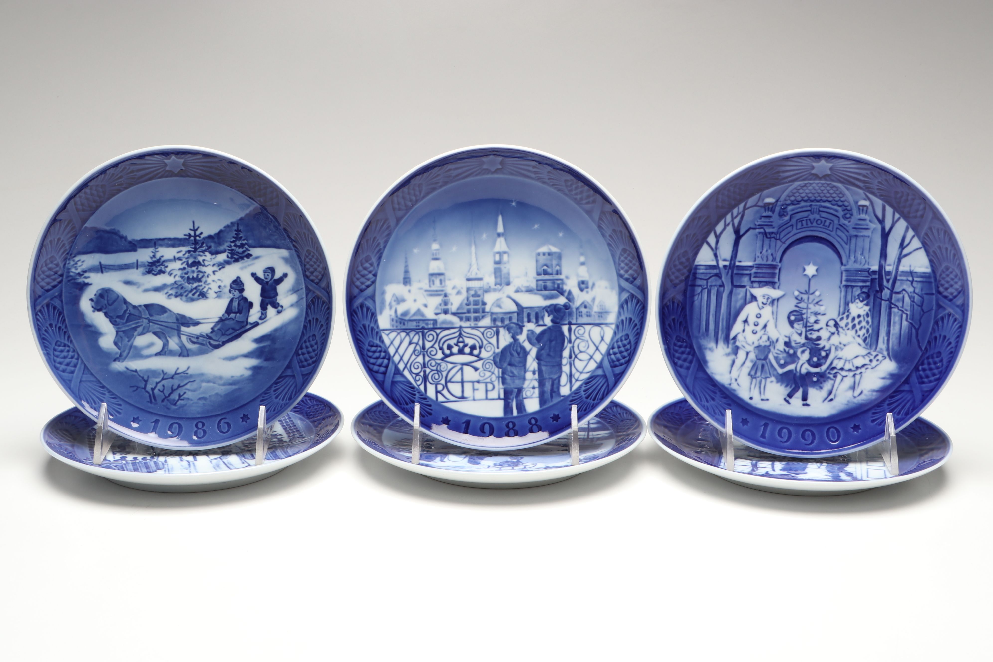 Royal Copenhagen Porcelain Collector Plates Featuring "Welcome Home"