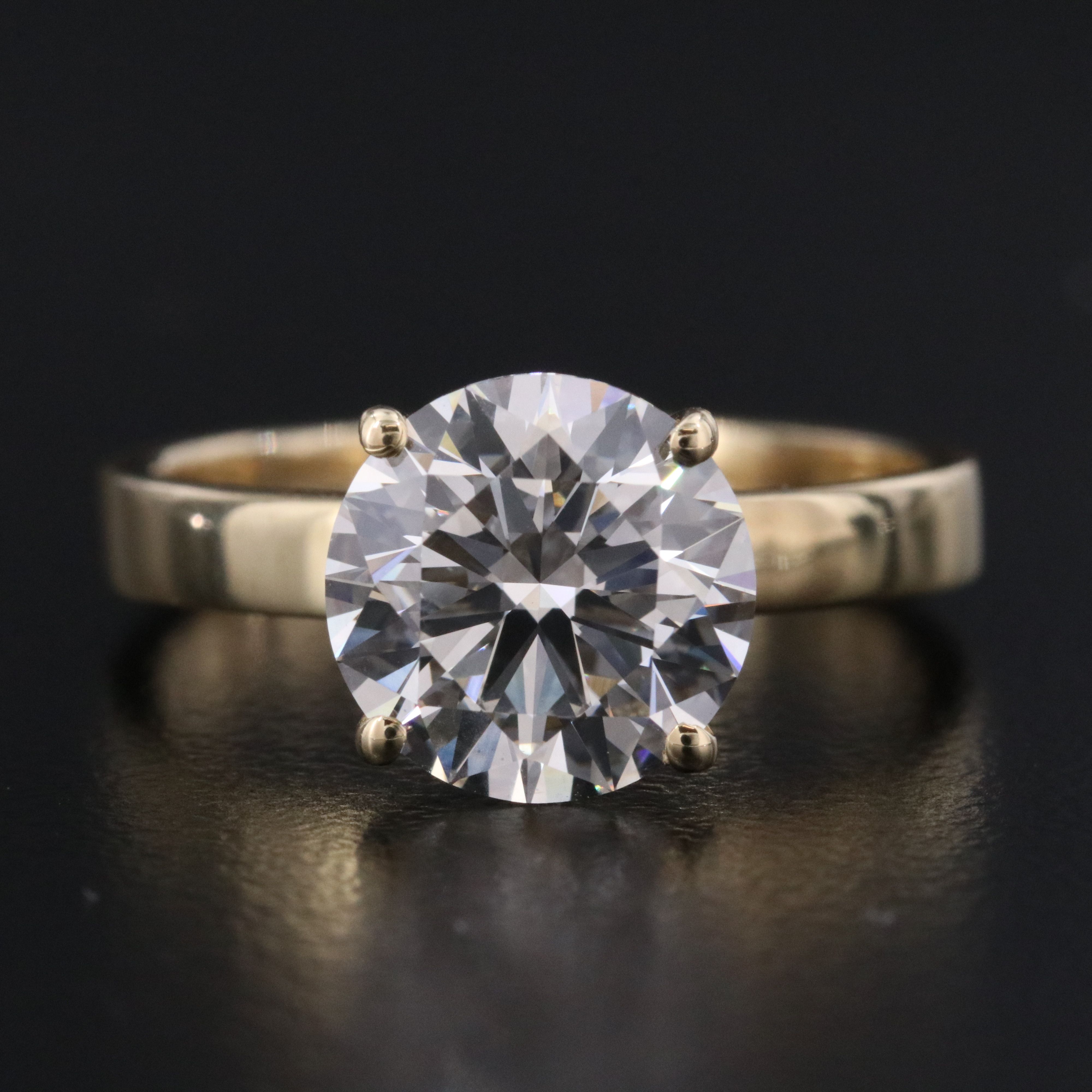 14K 3.06 CT Lab Grown Diamond Solitaire Ring with IGI Report