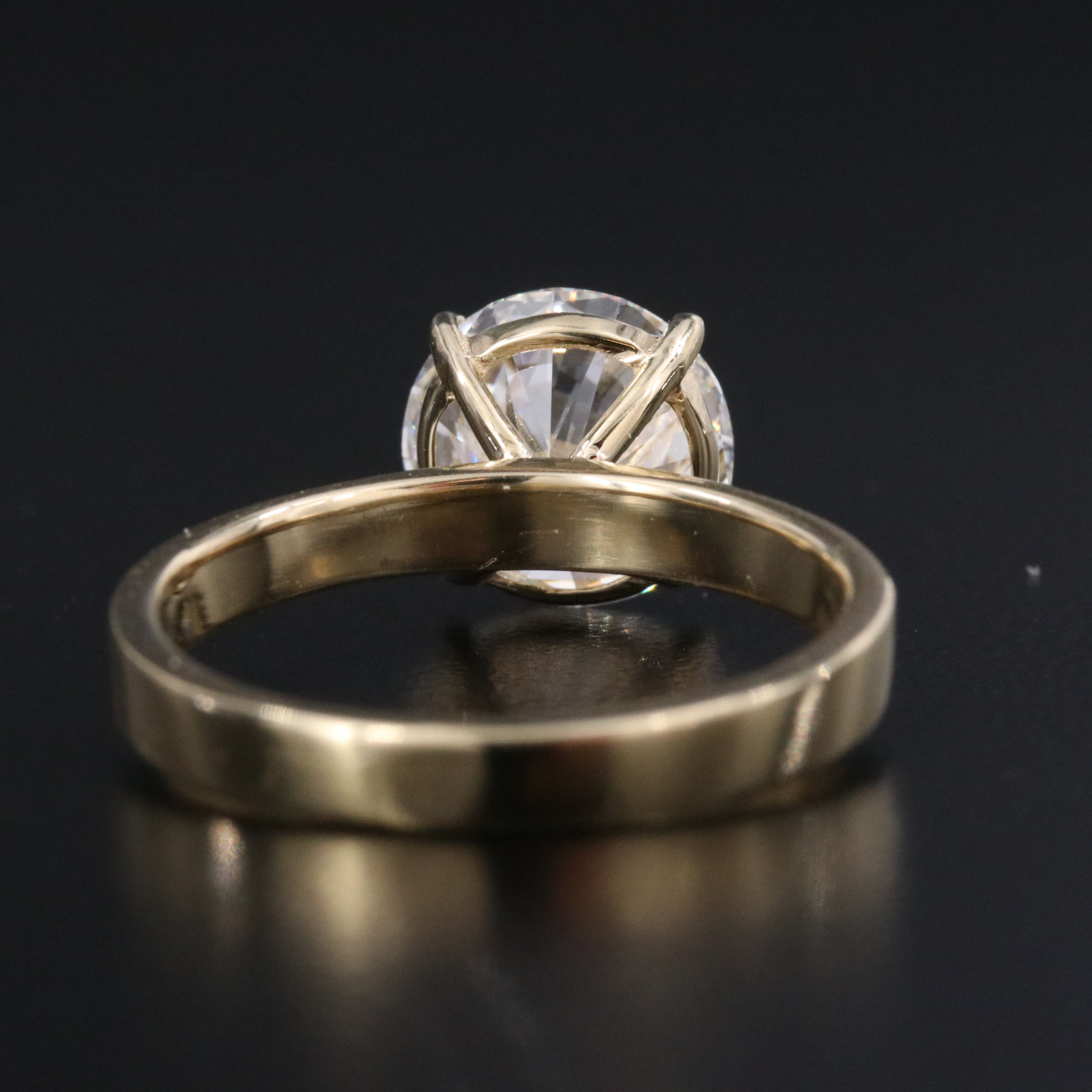 14K 3.06 CT Lab Grown Diamond Solitaire Ring with IGI Report