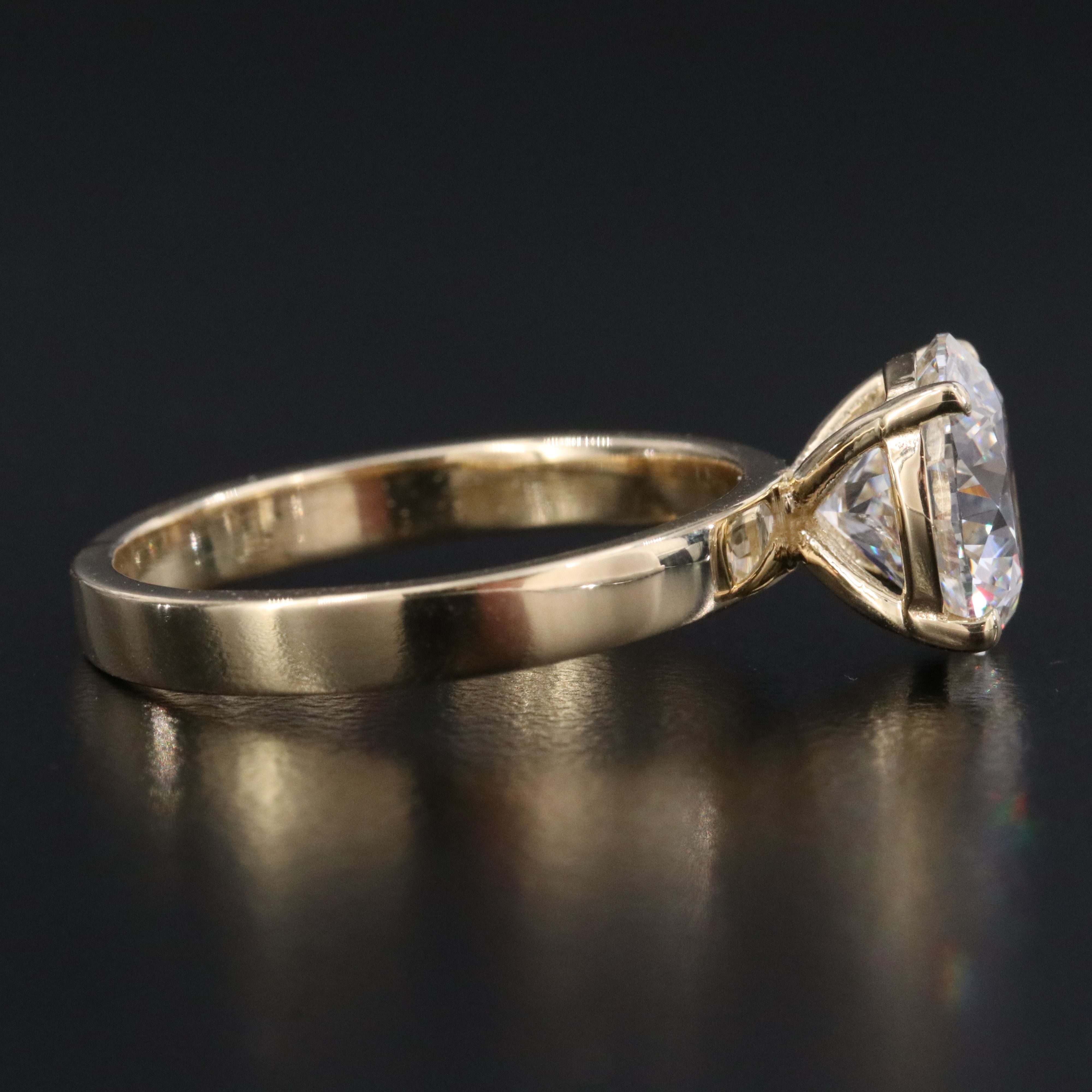 14K 3.06 CT Lab Grown Diamond Solitaire Ring with IGI Report