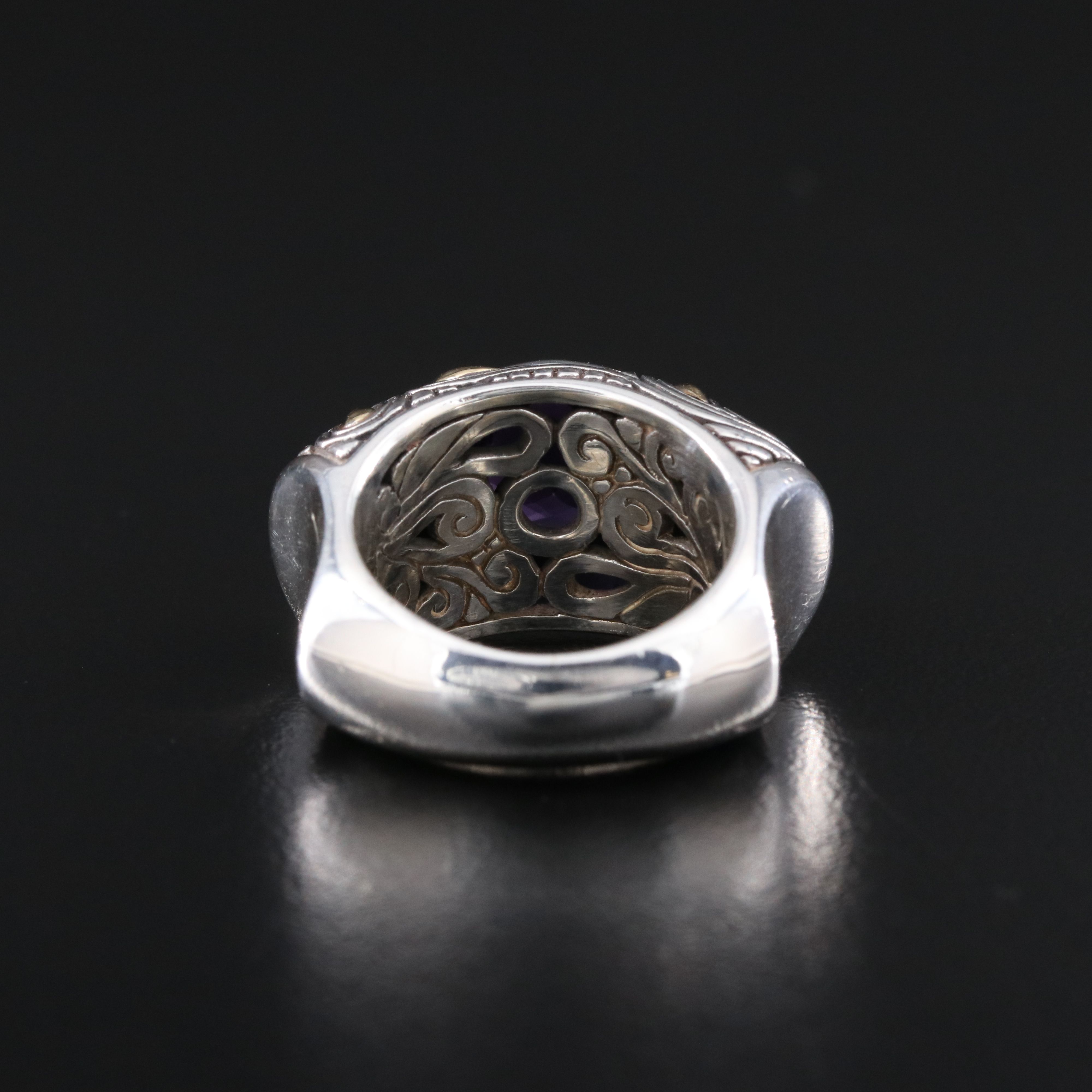 Sterling Amethyst Ring with 18K Accents