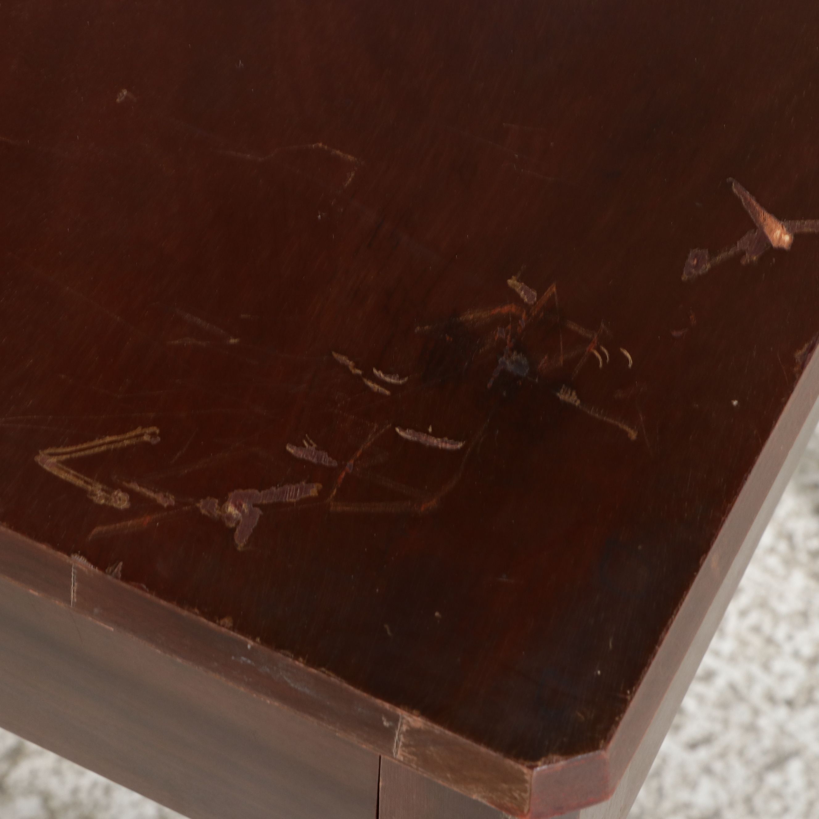 Roto-Vision Mahogany Swivel-Top Table, Mid-20th Century