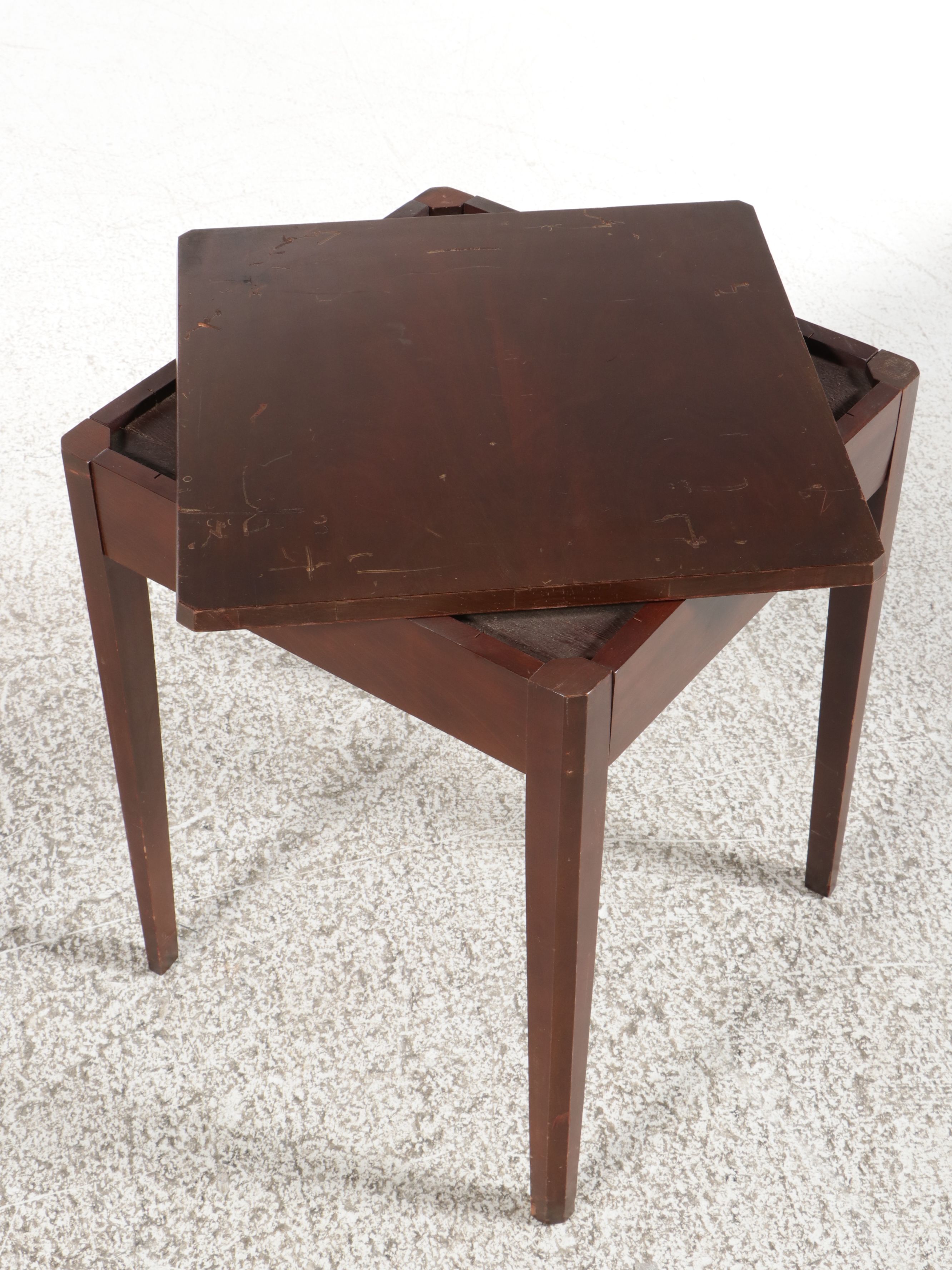 Roto-Vision Mahogany Swivel-Top Table, Mid-20th Century