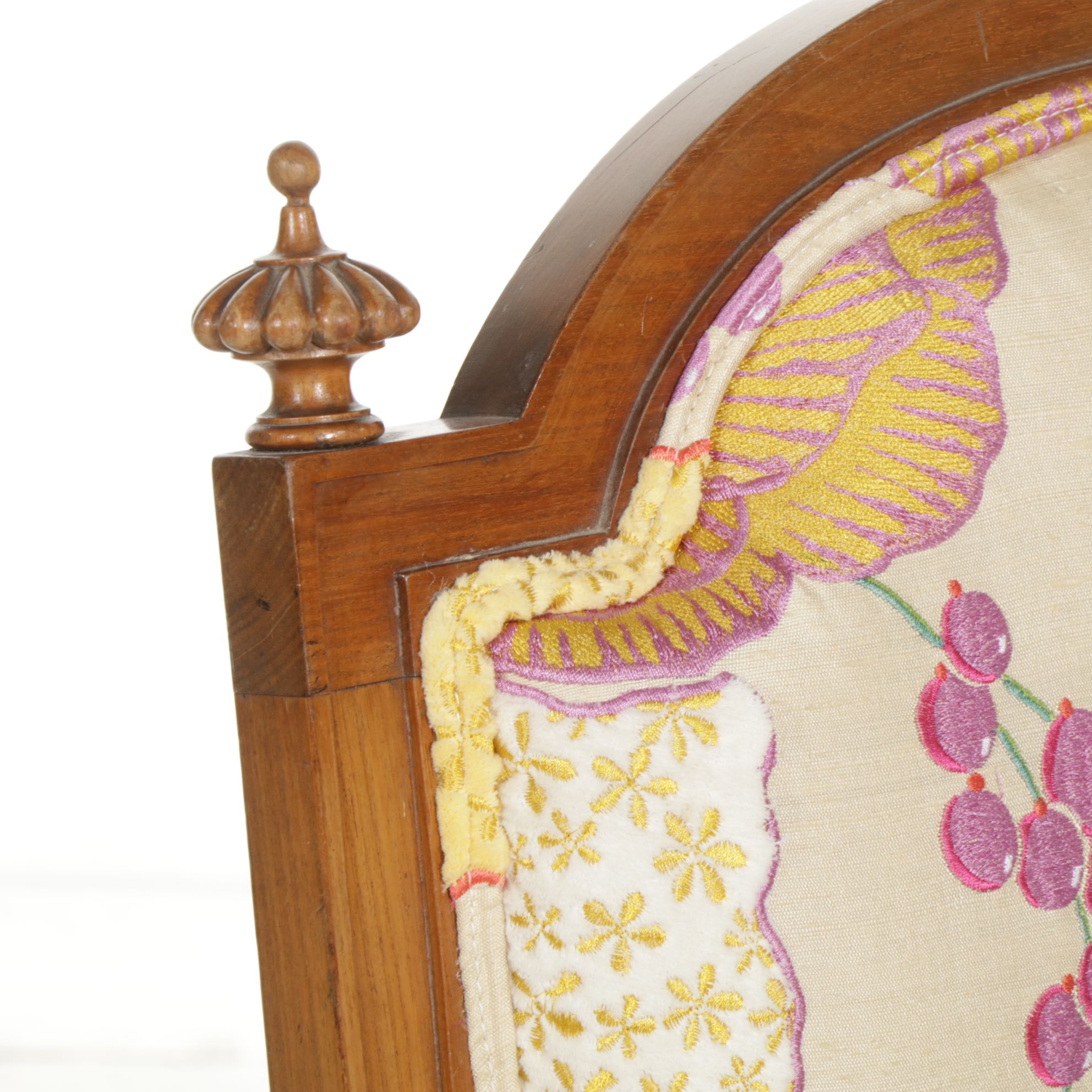 Louis XVI Style Armchair with Floral Upholstery