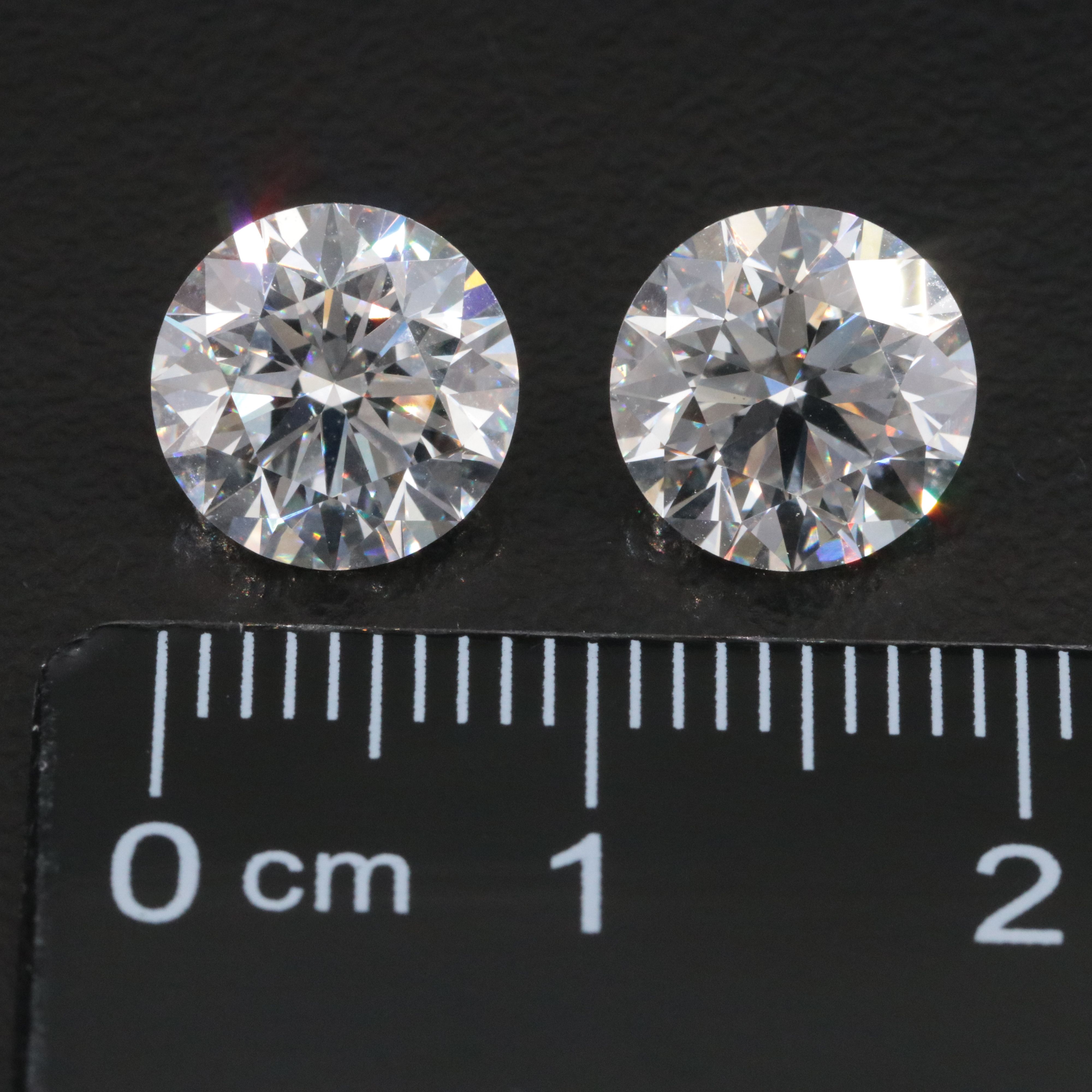 Loose 5.01 CTW Matched Pair Lab Grown Diamonds with IGI Reports