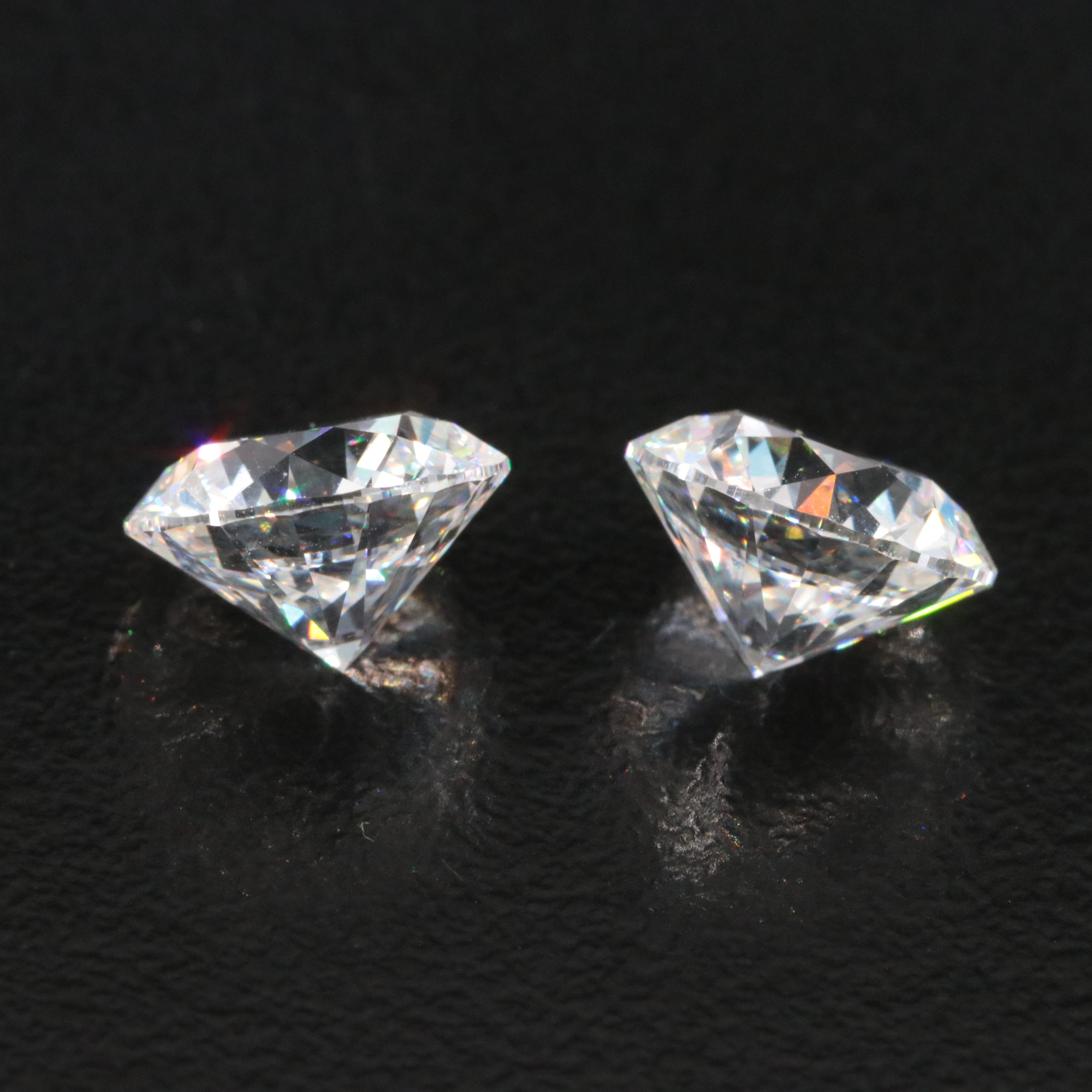 Loose 5.01 CTW Matched Pair Lab Grown Diamonds with IGI Reports