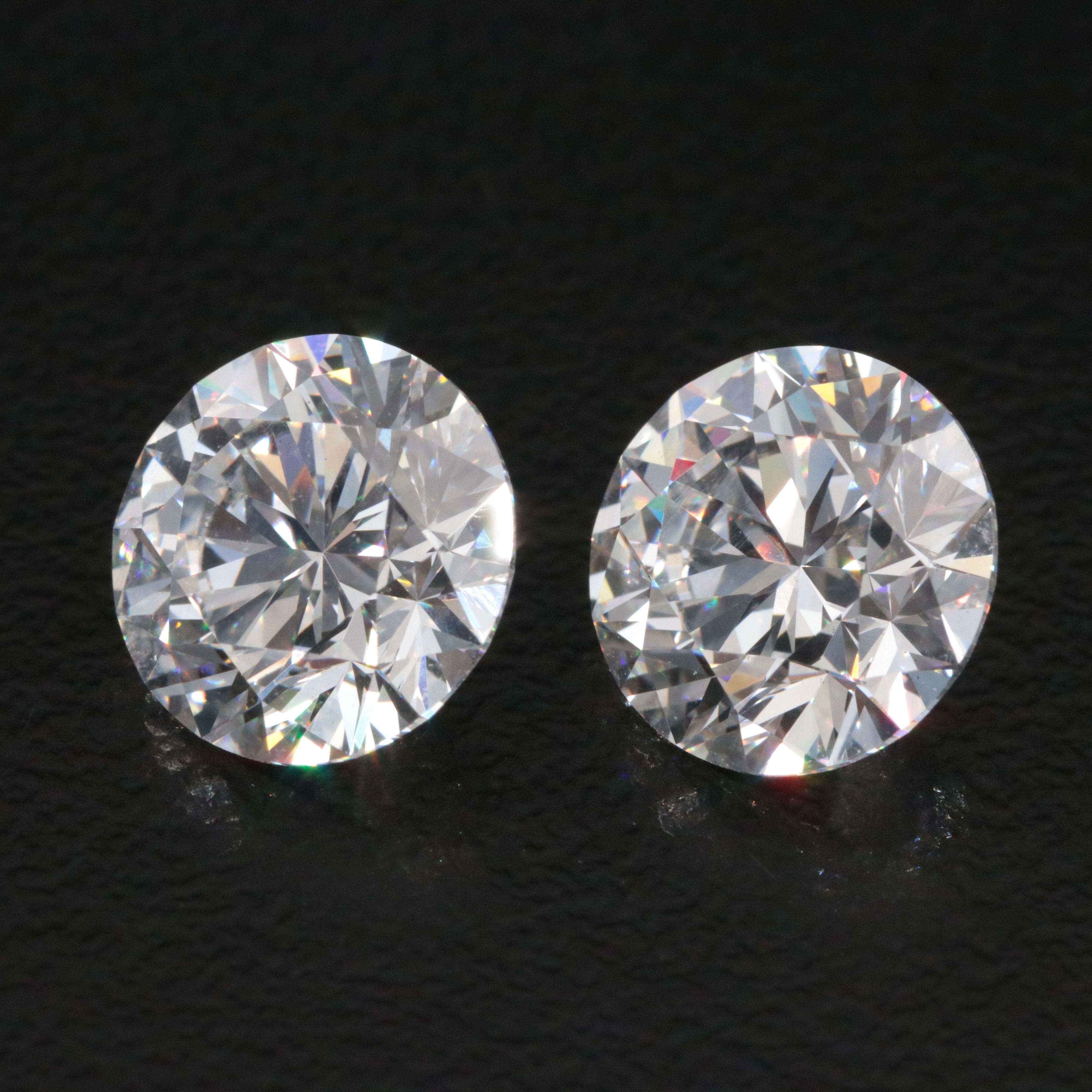 Loose 5.01 CTW Matched Pair Lab Grown Diamonds with IGI Reports