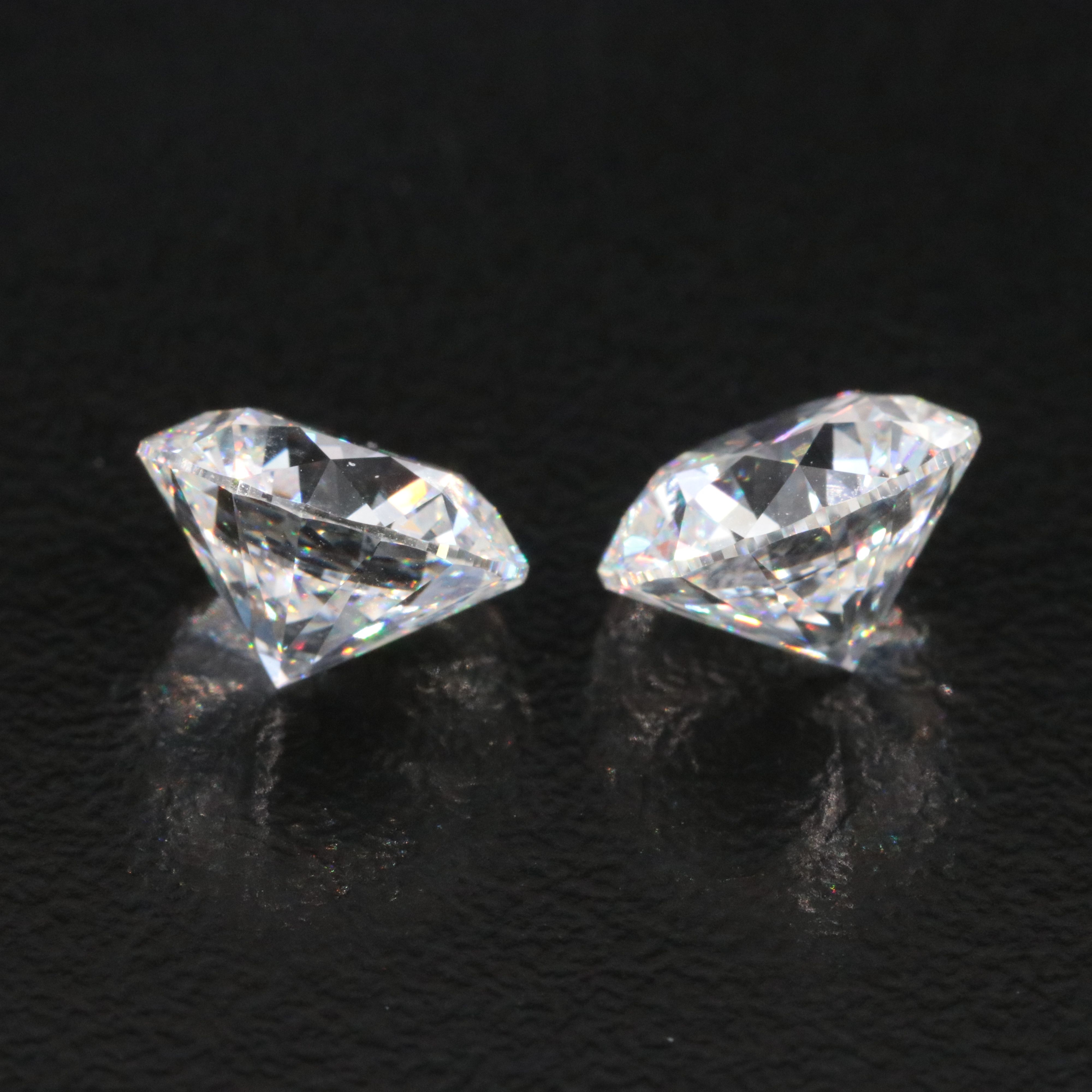 Loose 5.01 CTW Matched Pair Lab Grown Diamonds with IGI Reports