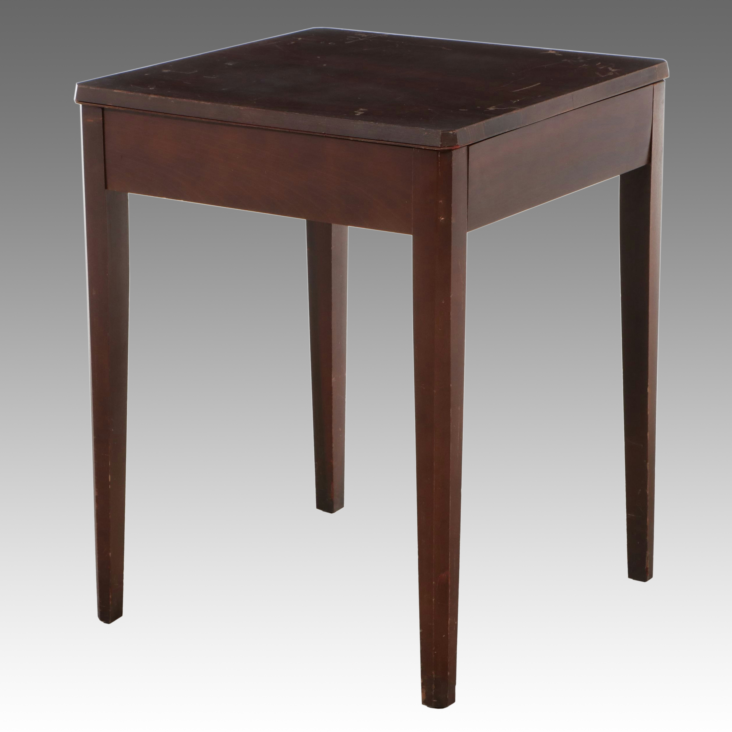 Roto-Vision Mahogany Swivel-Top Table, Mid-20th Century