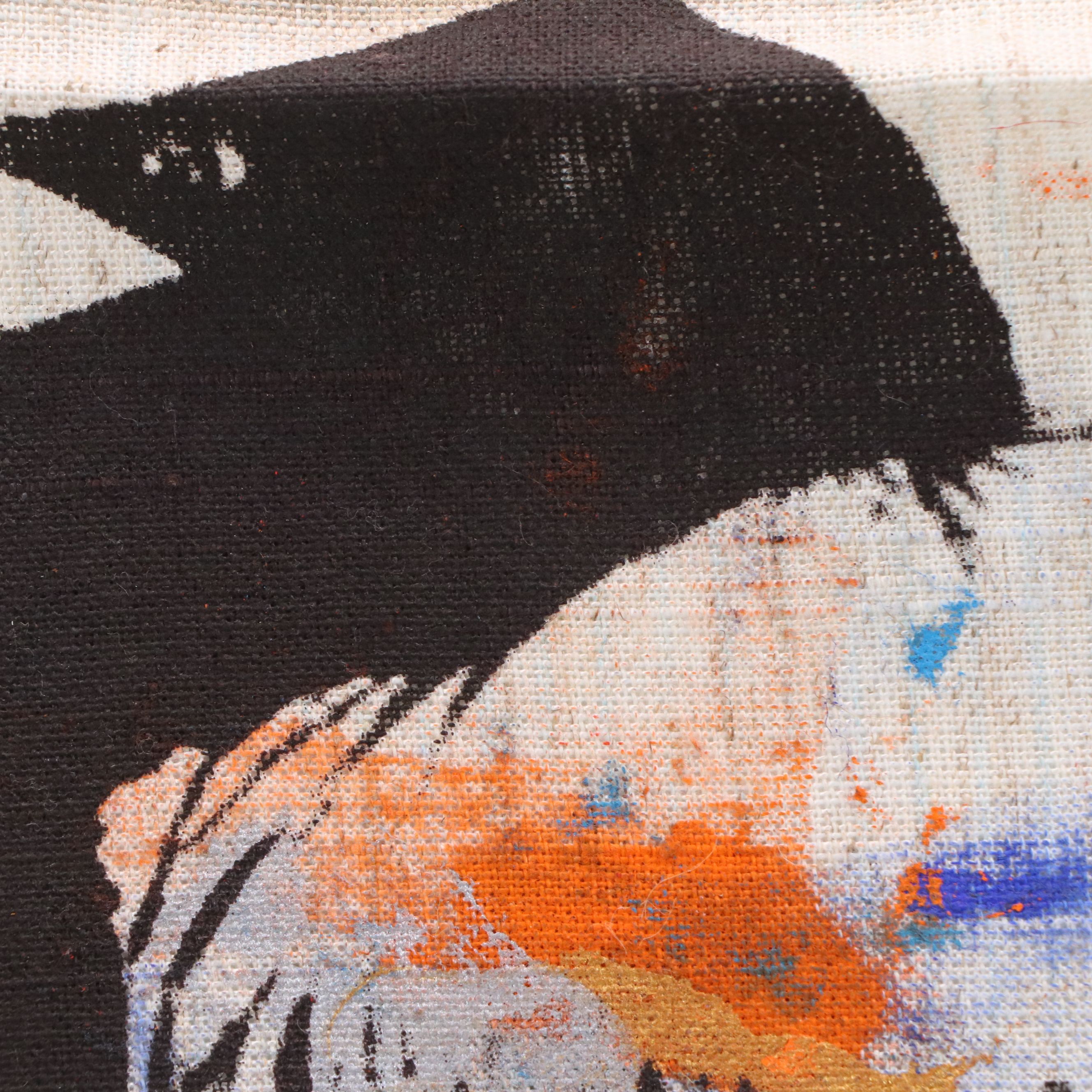 Eric Ajama Pop Art Embellished Screenprint Portrait of Lady Gaga