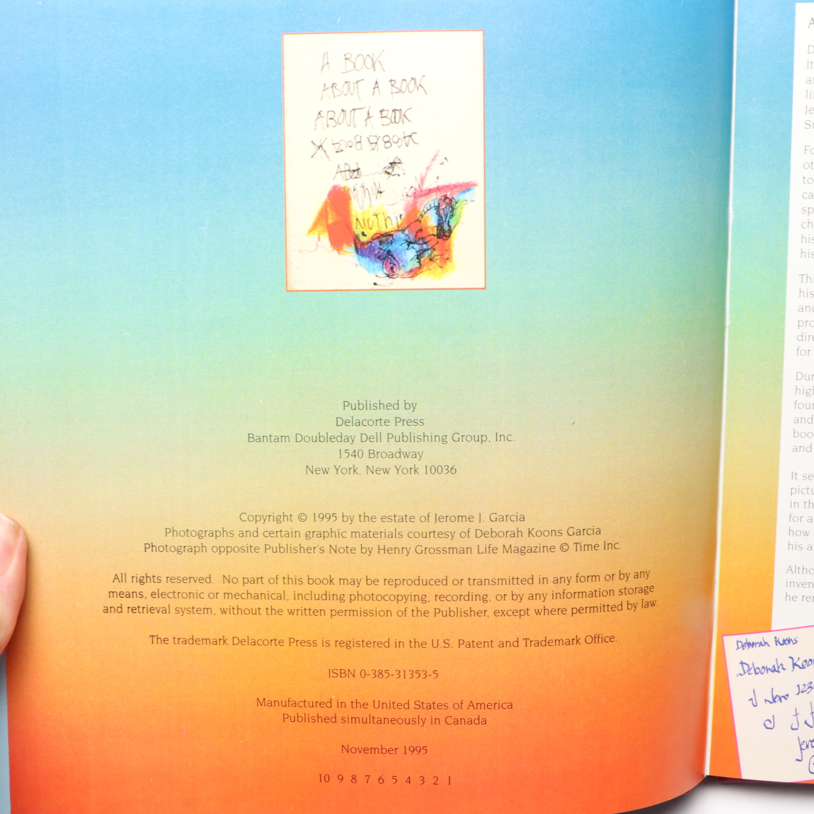 First Printing "Harrington Street" by Jerry Garcia, 1995