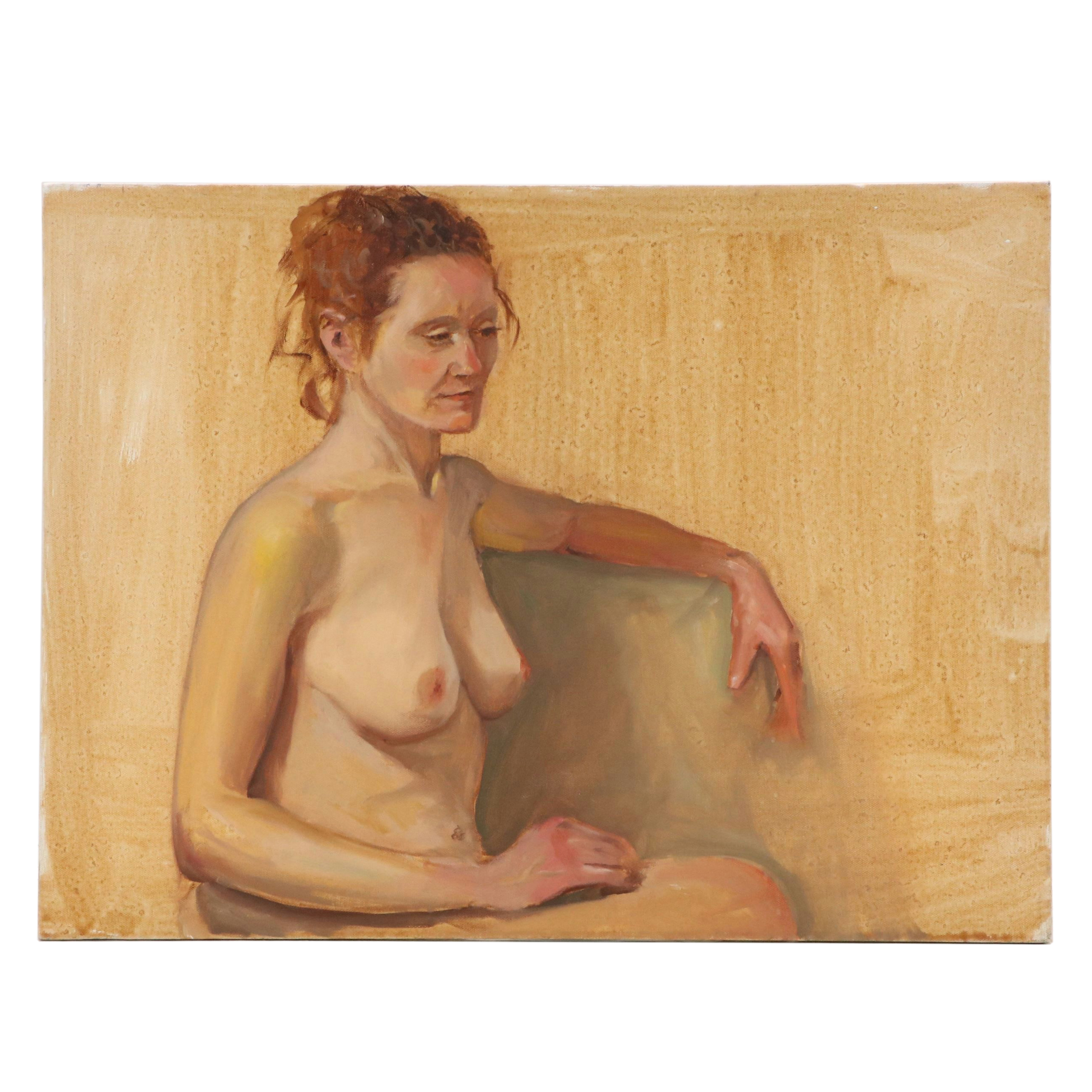 Larry Griggs Oil Painting of Female Nude, 21st Century