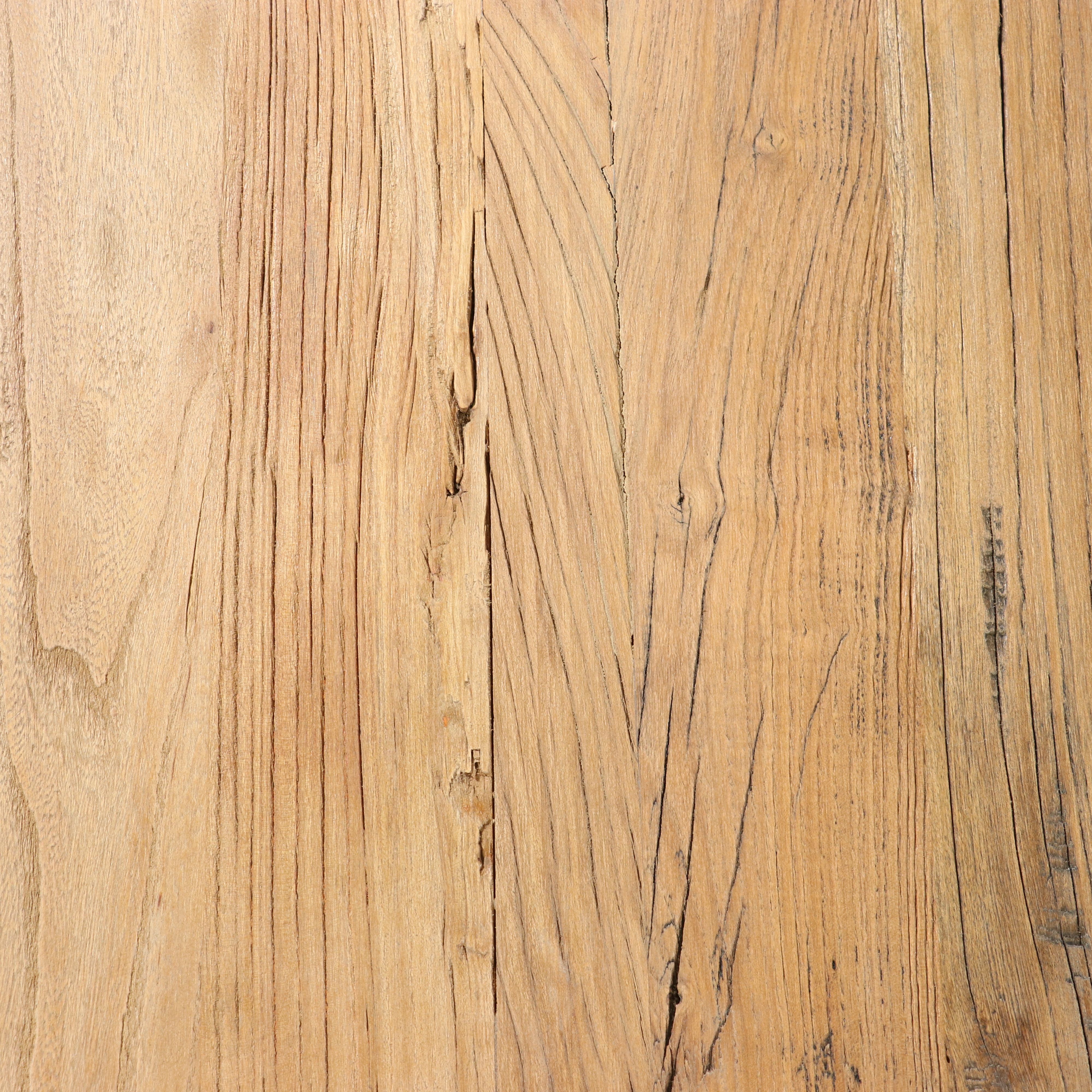 Pair of Industrial Modern Style Reclaimed Wood and Metal Cube End Tables