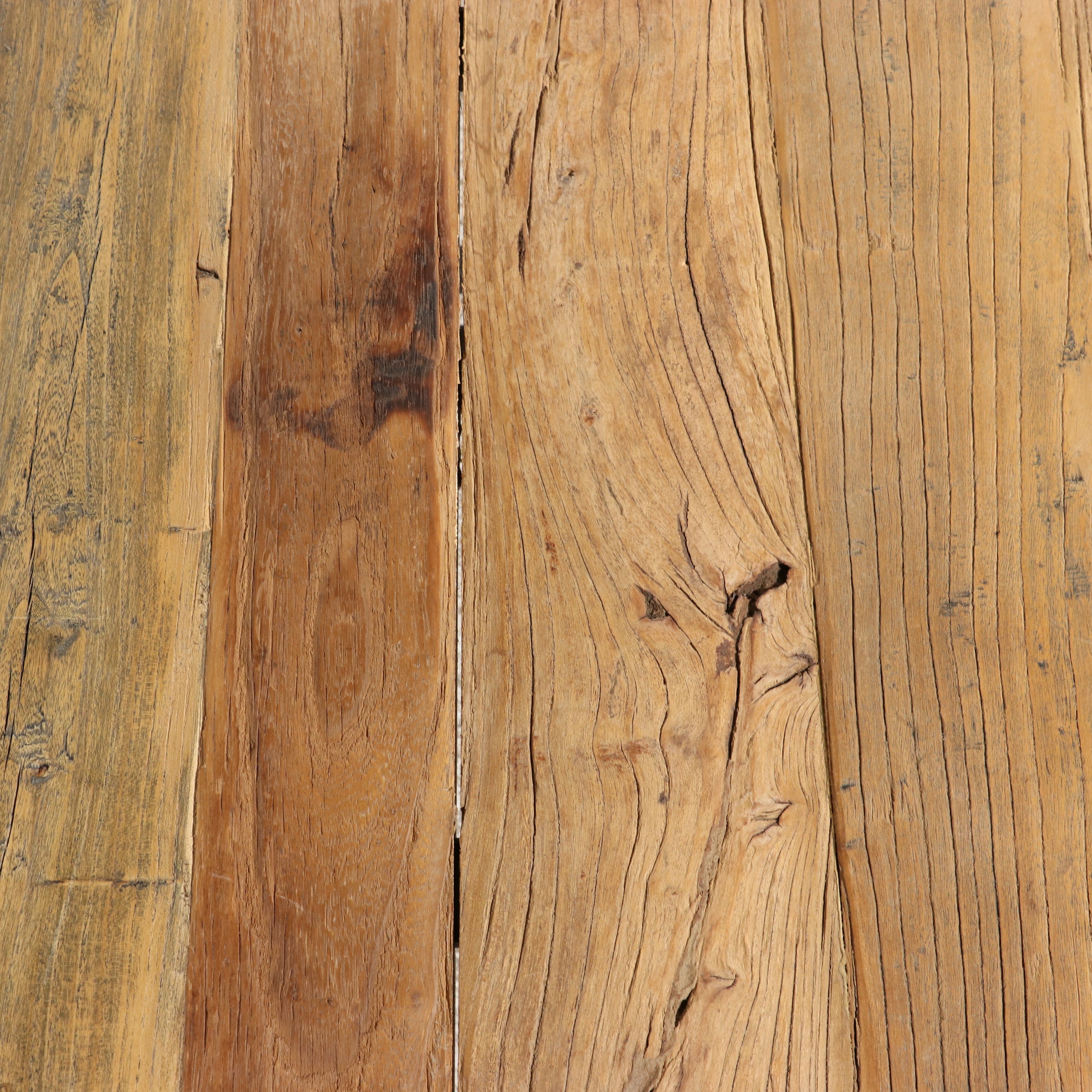 Pair of Industrial Modern Style Reclaimed Wood and Metal Cube End Tables