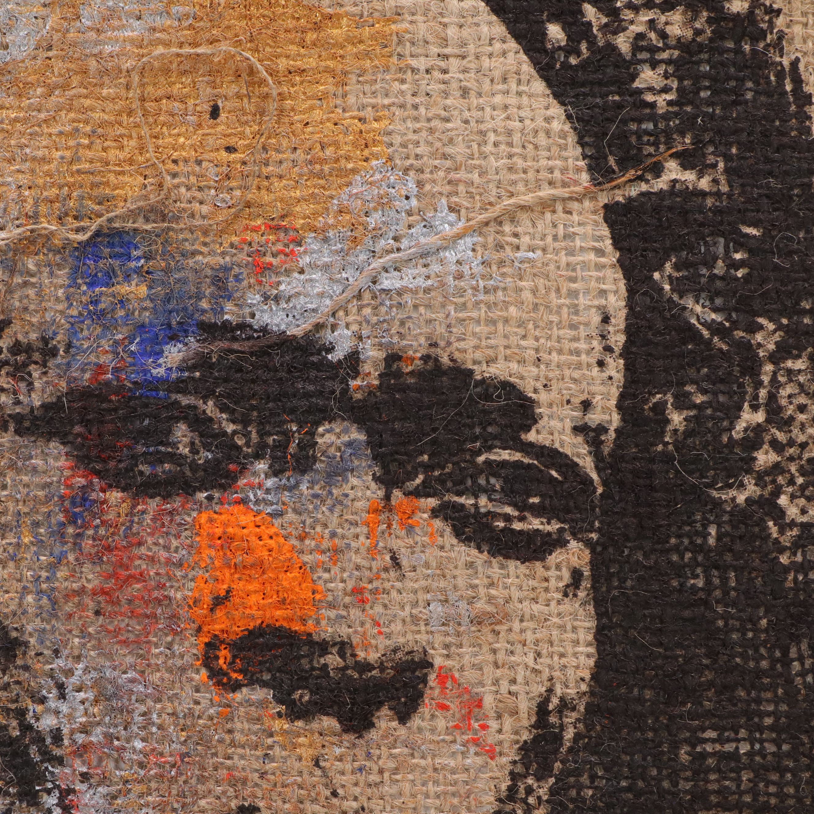 Eric Ajama Pop Art Embellished Screenprint of Miles Davis