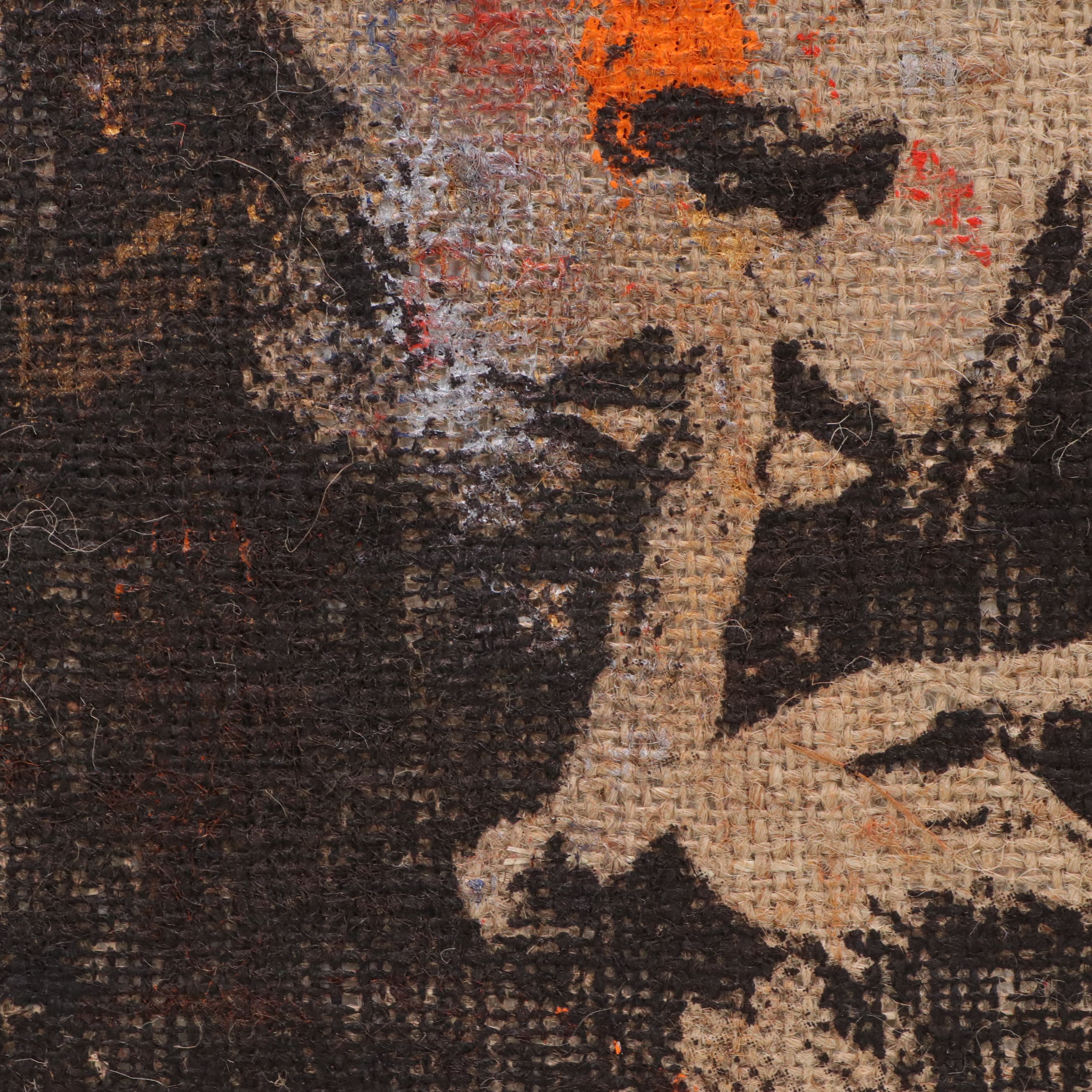 Eric Ajama Pop Art Embellished Screenprint of Miles Davis