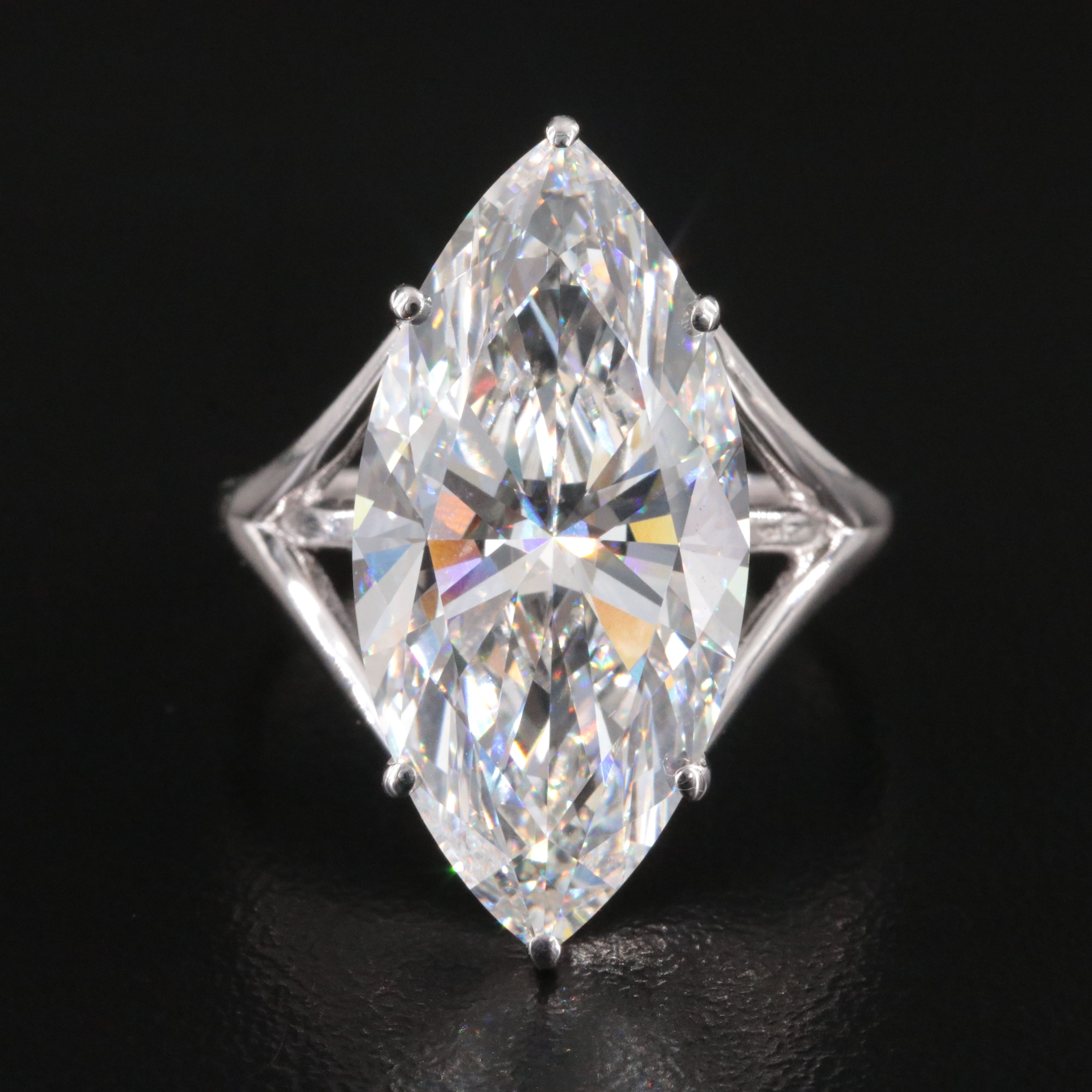 18K 10.01 CTW Lab Grown Diamond Ring with IGI Report