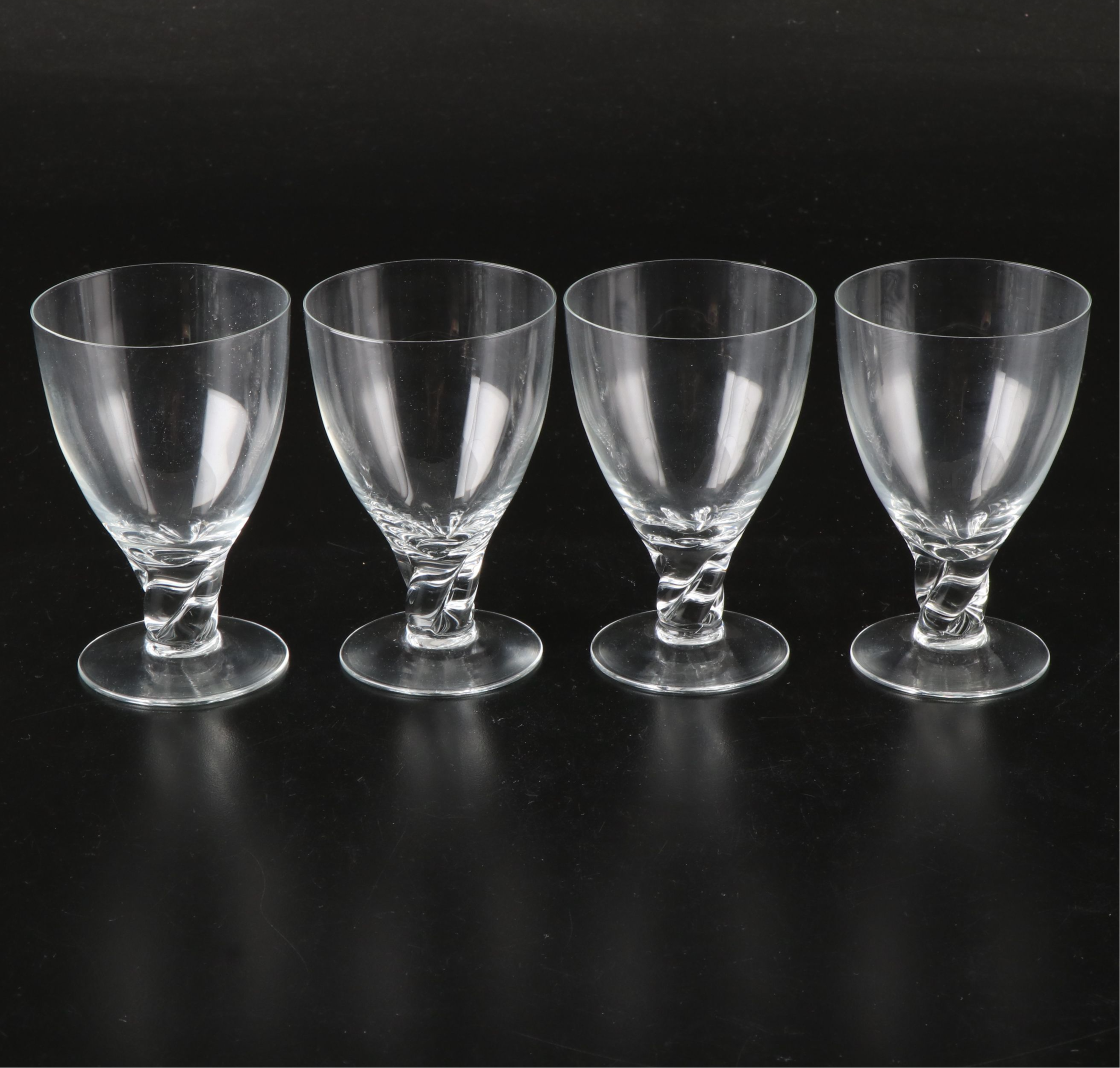 Sheffield Silver Plate and Formica Serving Tray with Goblets and Cordial Glasses
