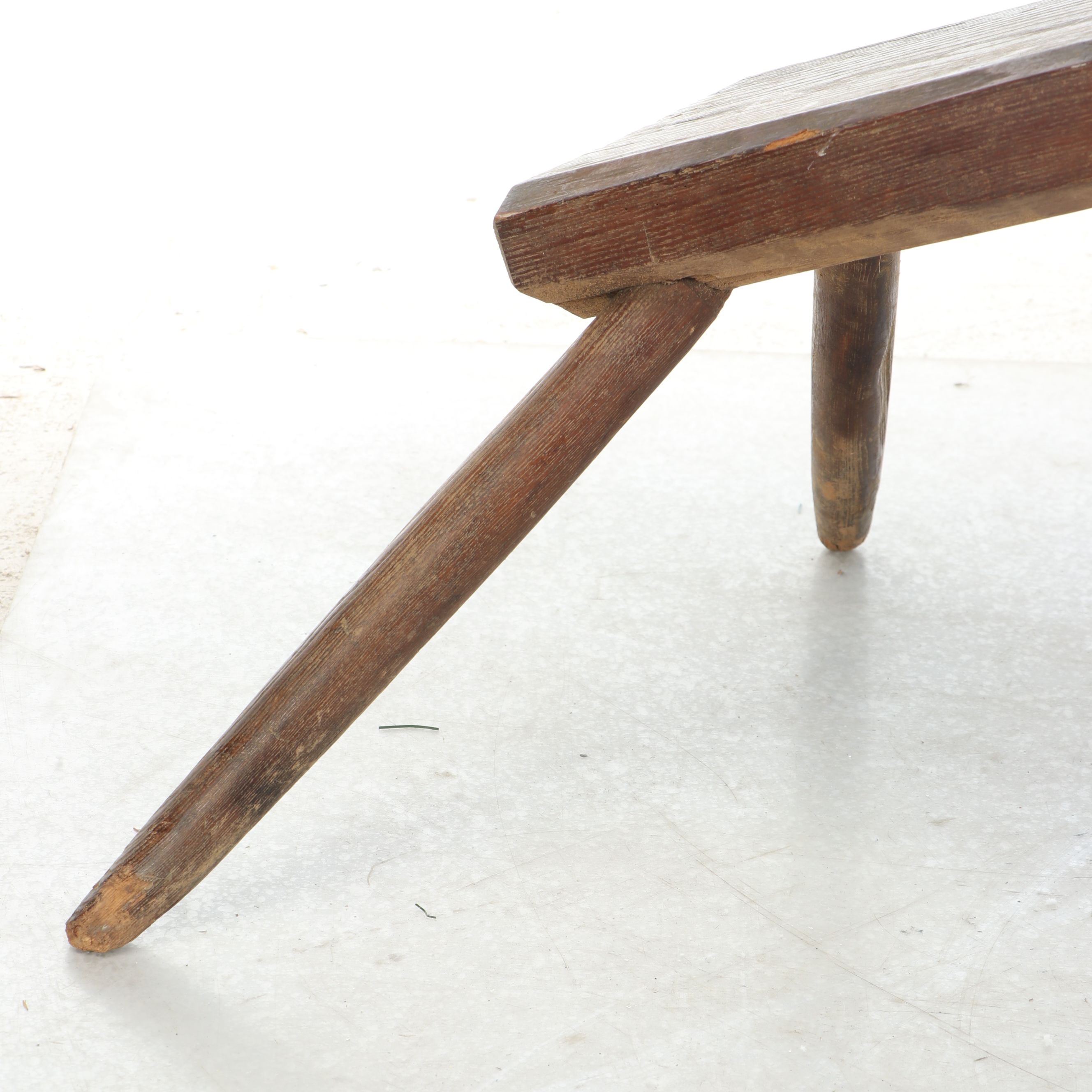 Monumental Wooden Spinning Wheel, 19th Century