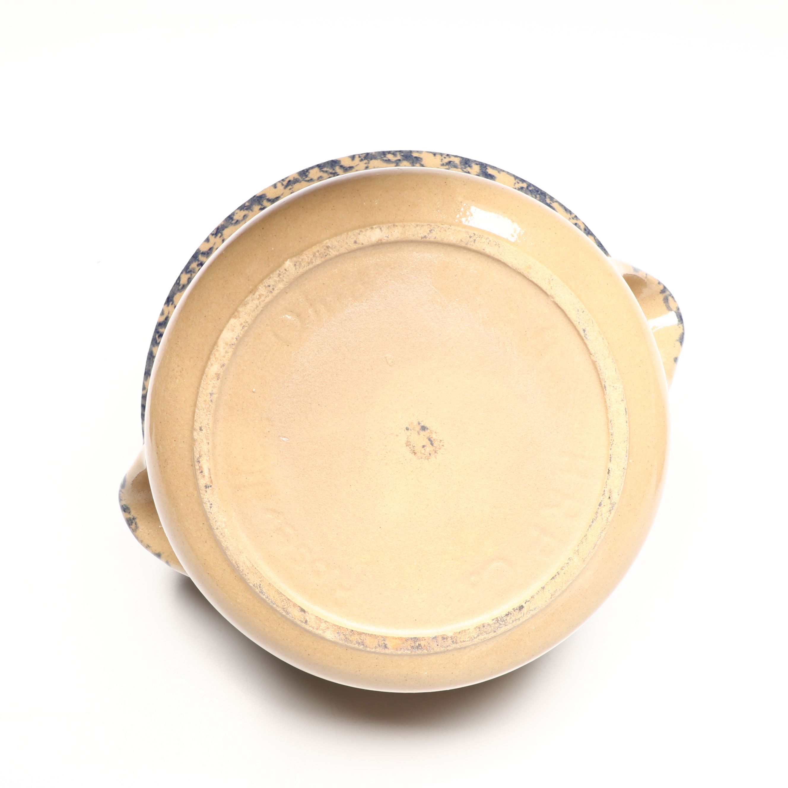 Robinson Ransbottom Pottery "Wheat" Blue Spongeware Casserole and Crocks