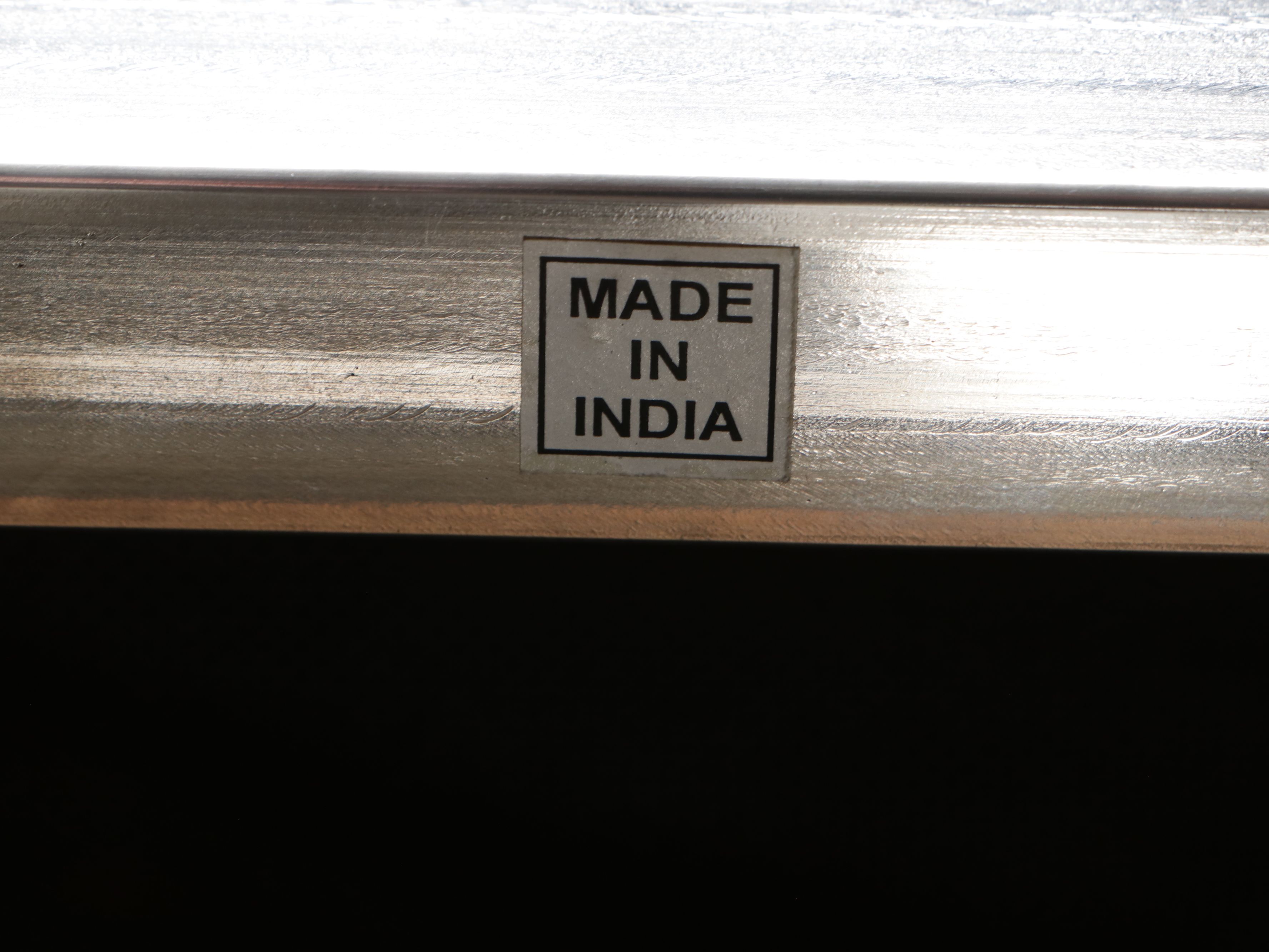 Contemporary Minimalist Style Polished Stainless Steel Club Chair, 21st Century