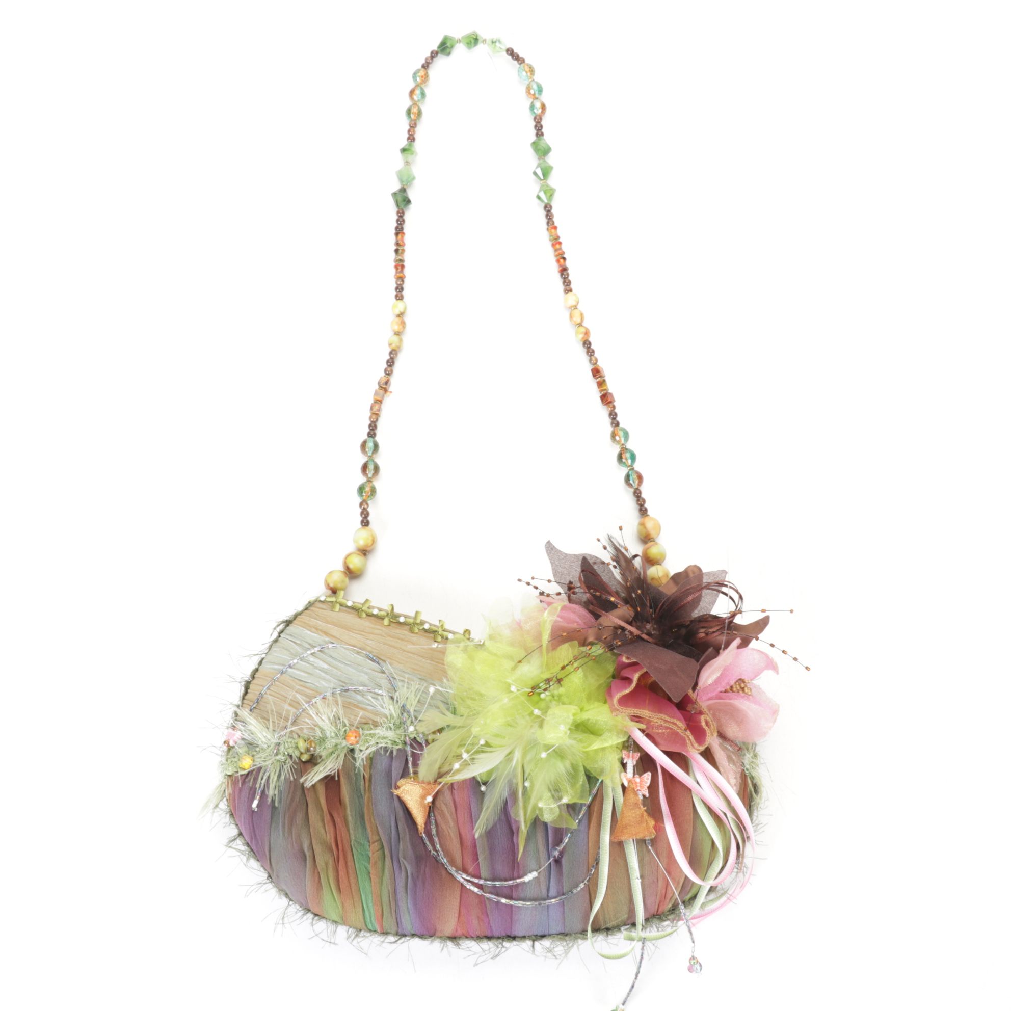 Mary Frances Feather & Ribbon Handbag, Maya Evangelista Resin Clutch & More