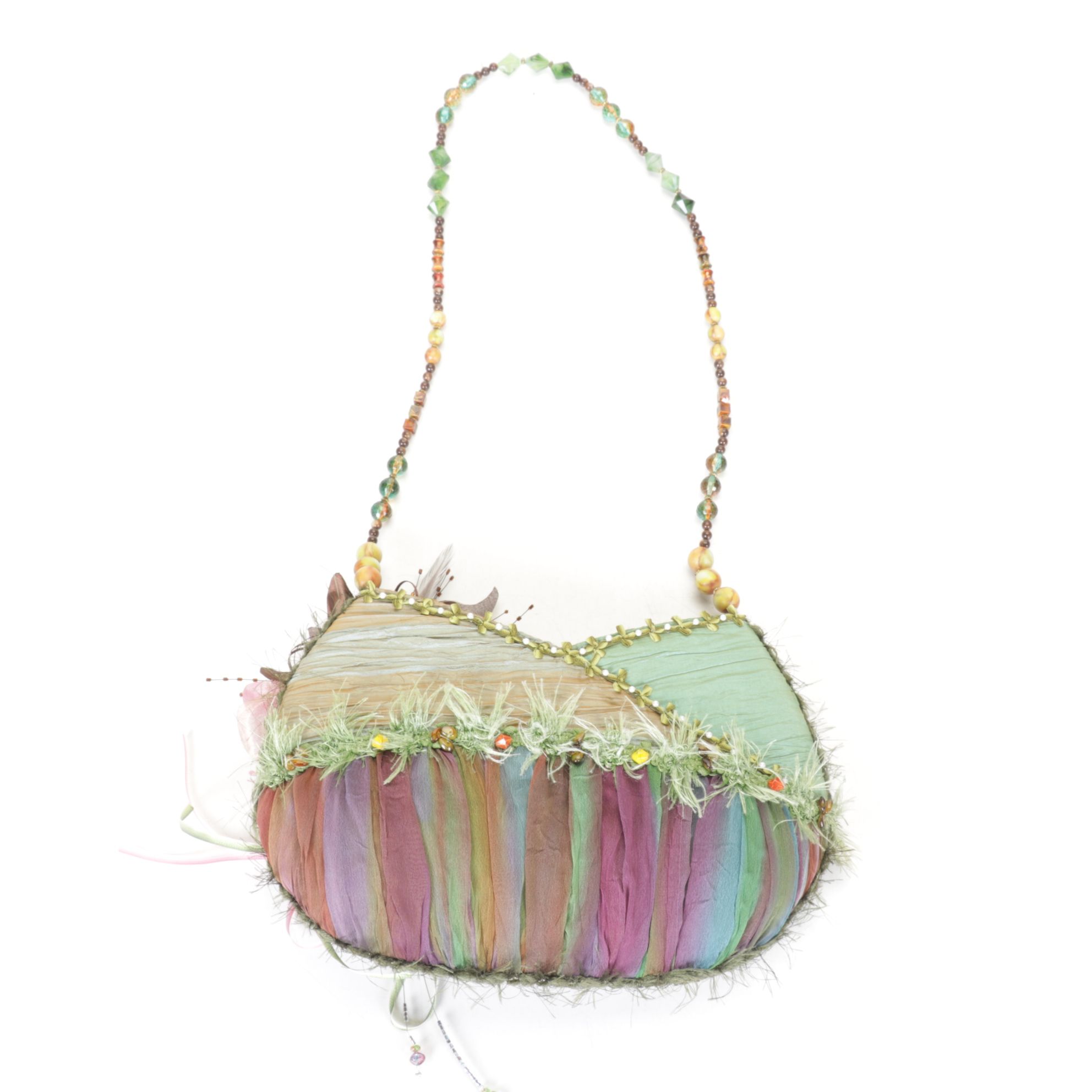 Mary Frances Feather & Ribbon Handbag, Maya Evangelista Resin Clutch & More