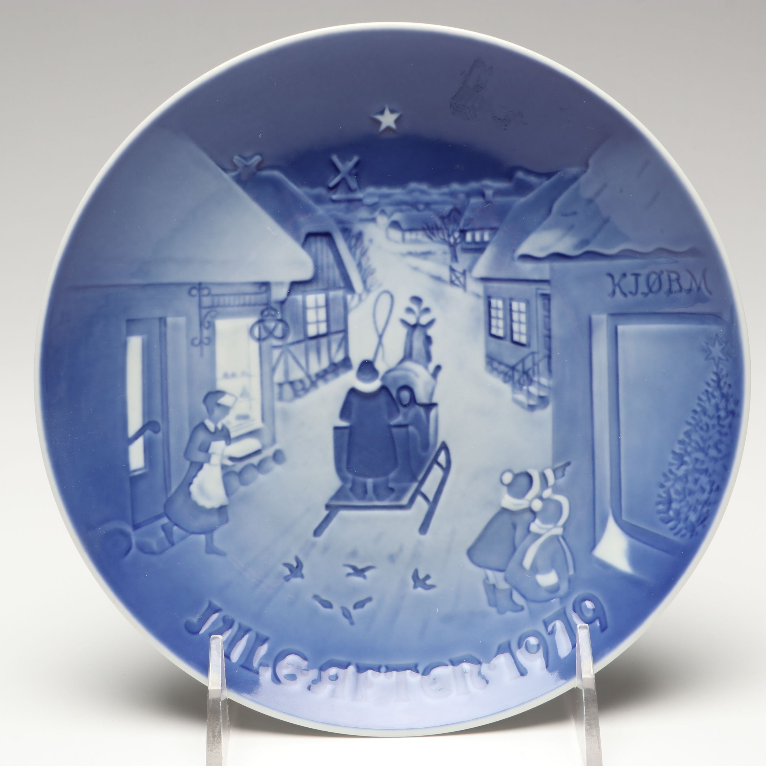 Bing & Grøndahl Porcelain Collector Plates Featuring "White Christmas"
