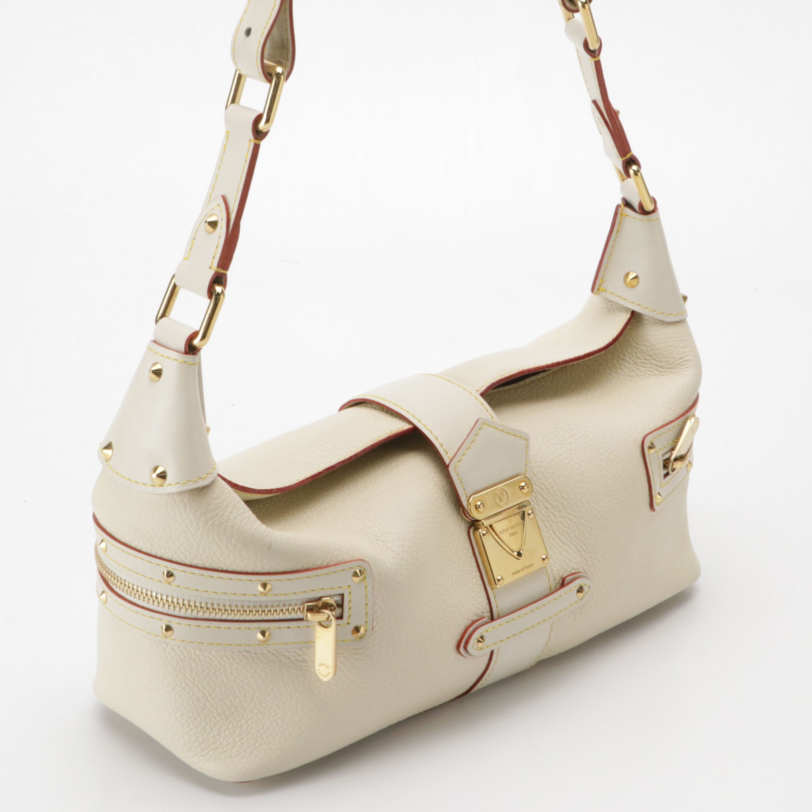 Louis Vuitton L’Impetueux Shoulder Bag in White Suhali Leather