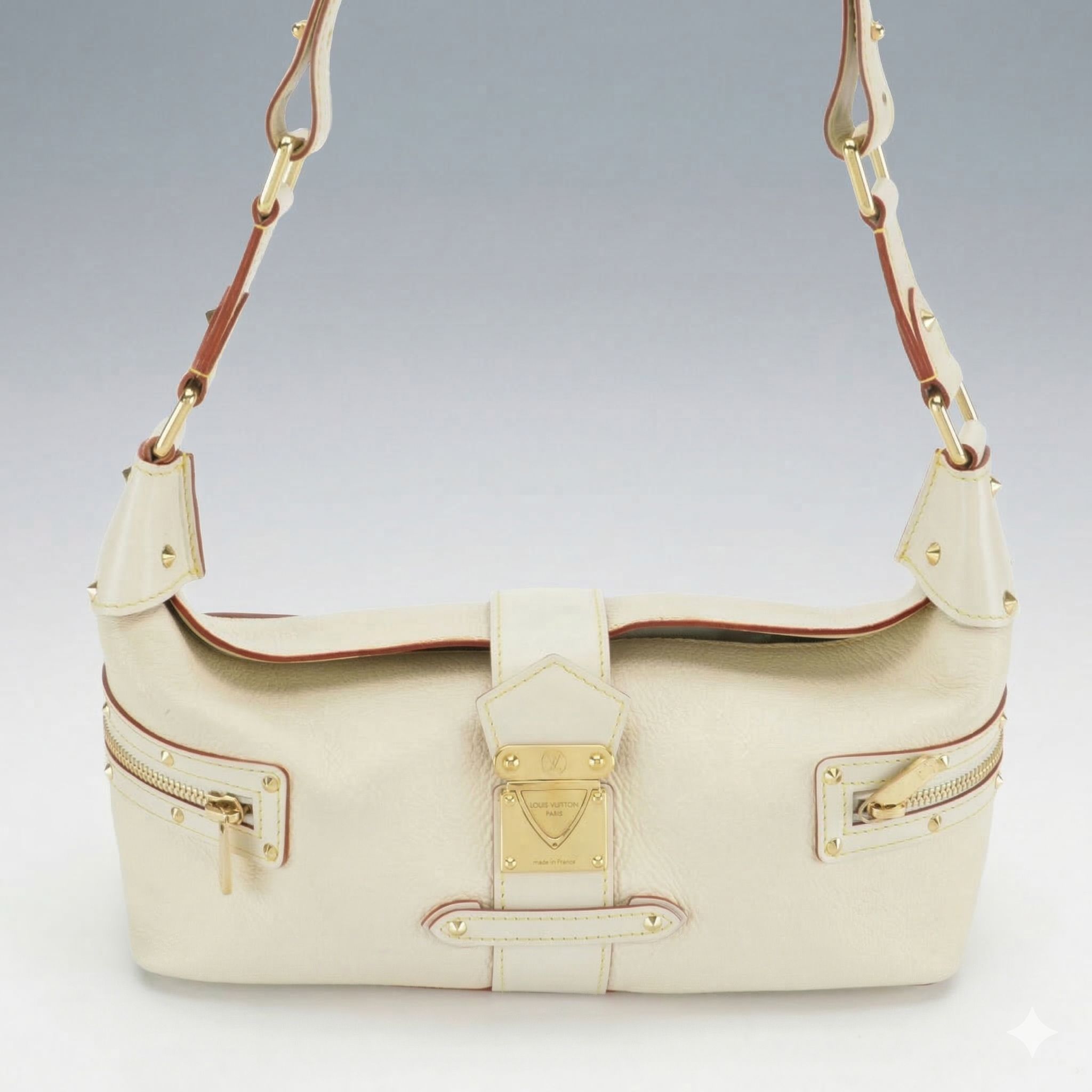 Louis Vuitton L’Impetueux Shoulder Bag in White Suhali Leather