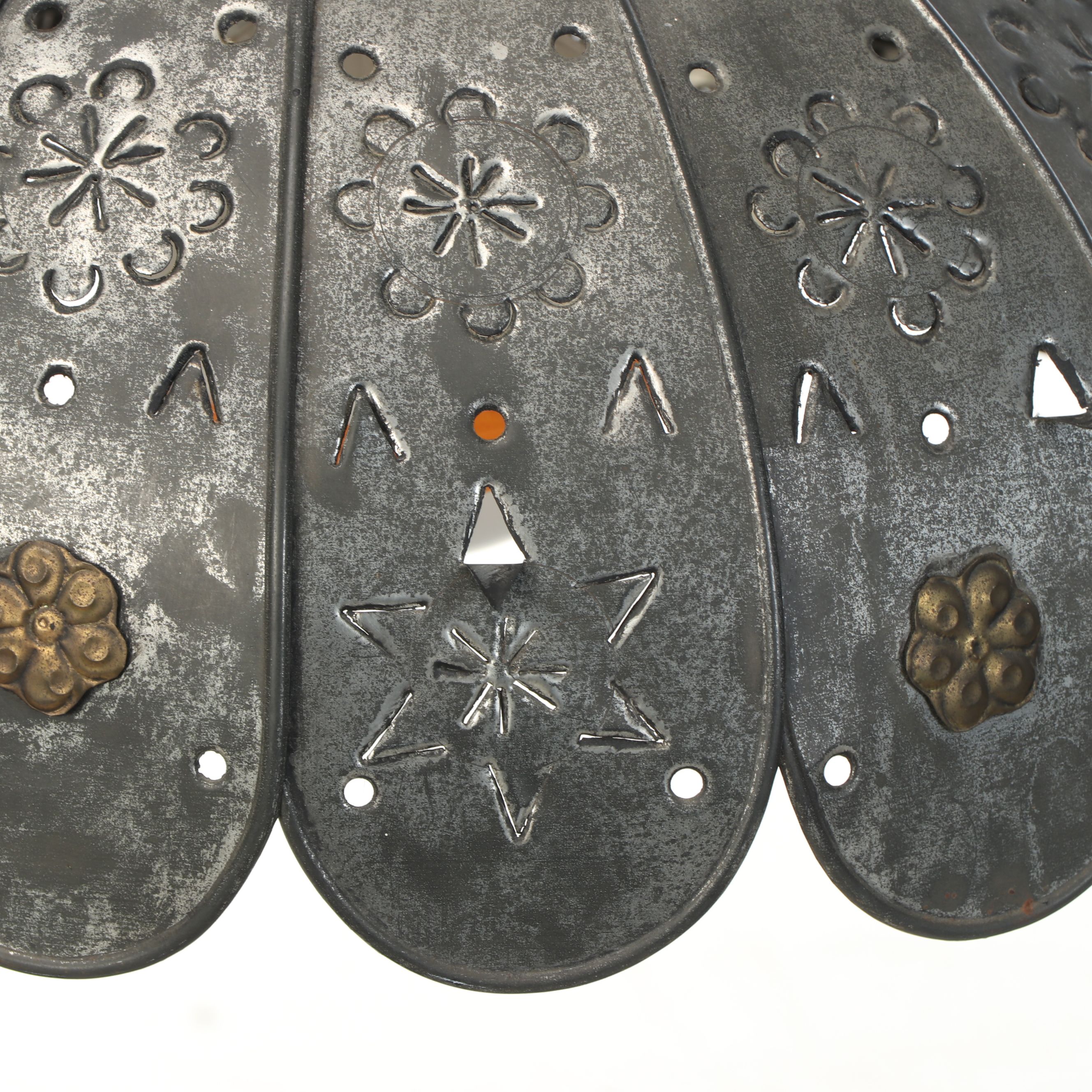 Punched Tin Scalloped Pendant Light