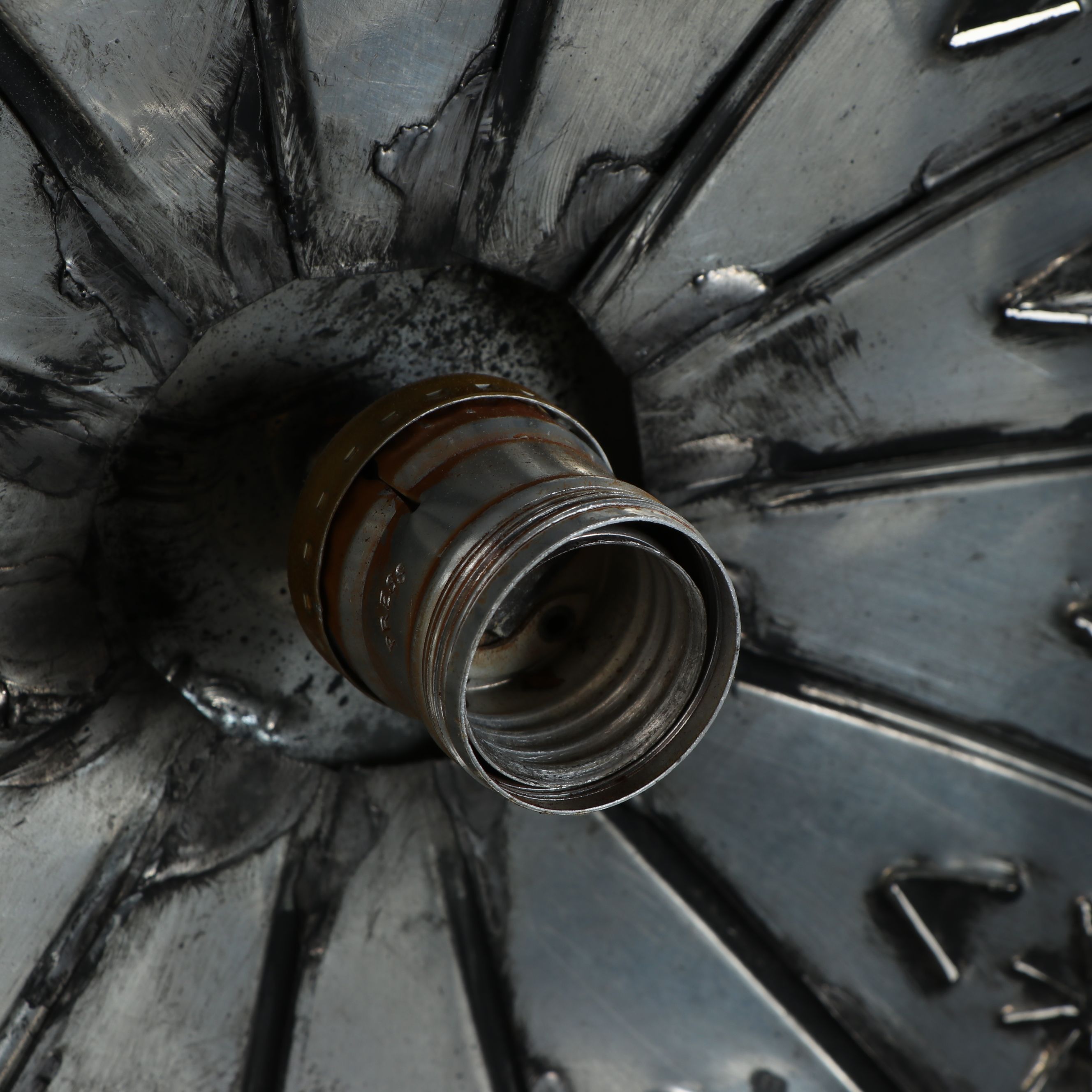 Punched Tin Scalloped Pendant Light